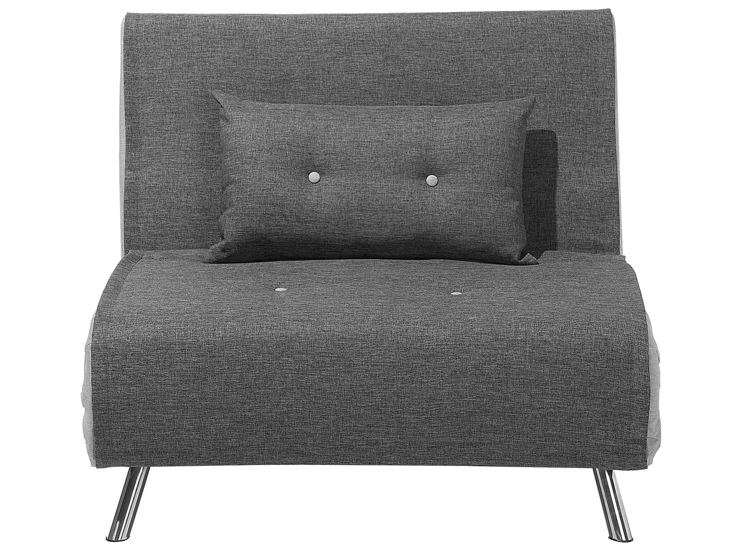 Fabric Single Sofa Bed Grey FARRIS - Gemini Interiors