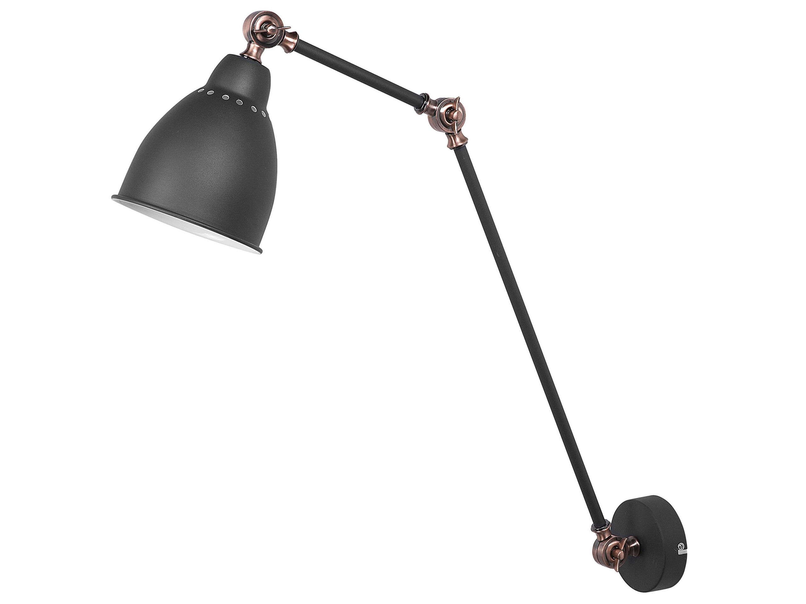 Long Arm Wall Light Graphite Grey MISSISSIPPI - Gemini Interiors