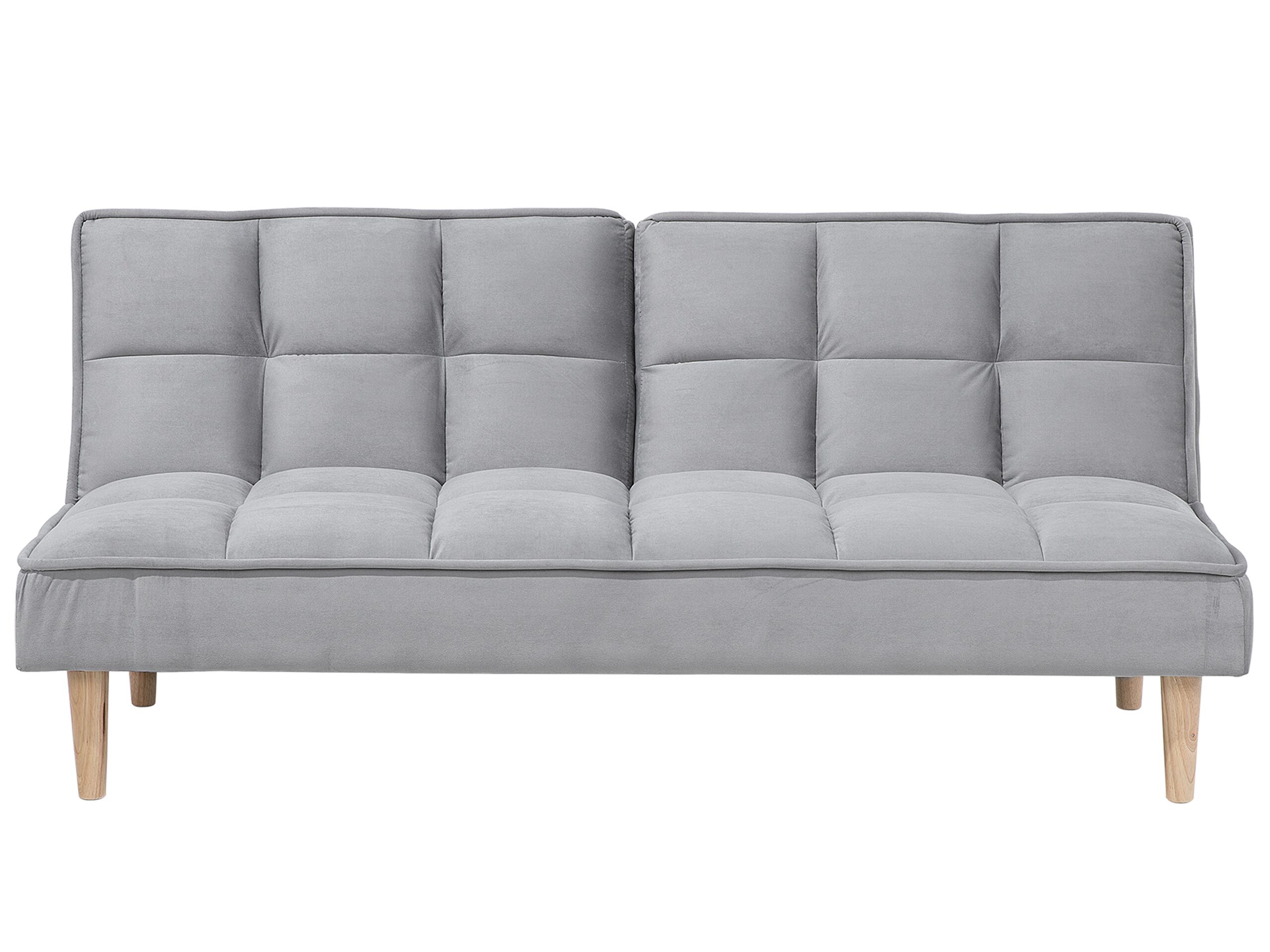 Fabric Sofa Bed Light Grey SILJAN - Gemini Interiors