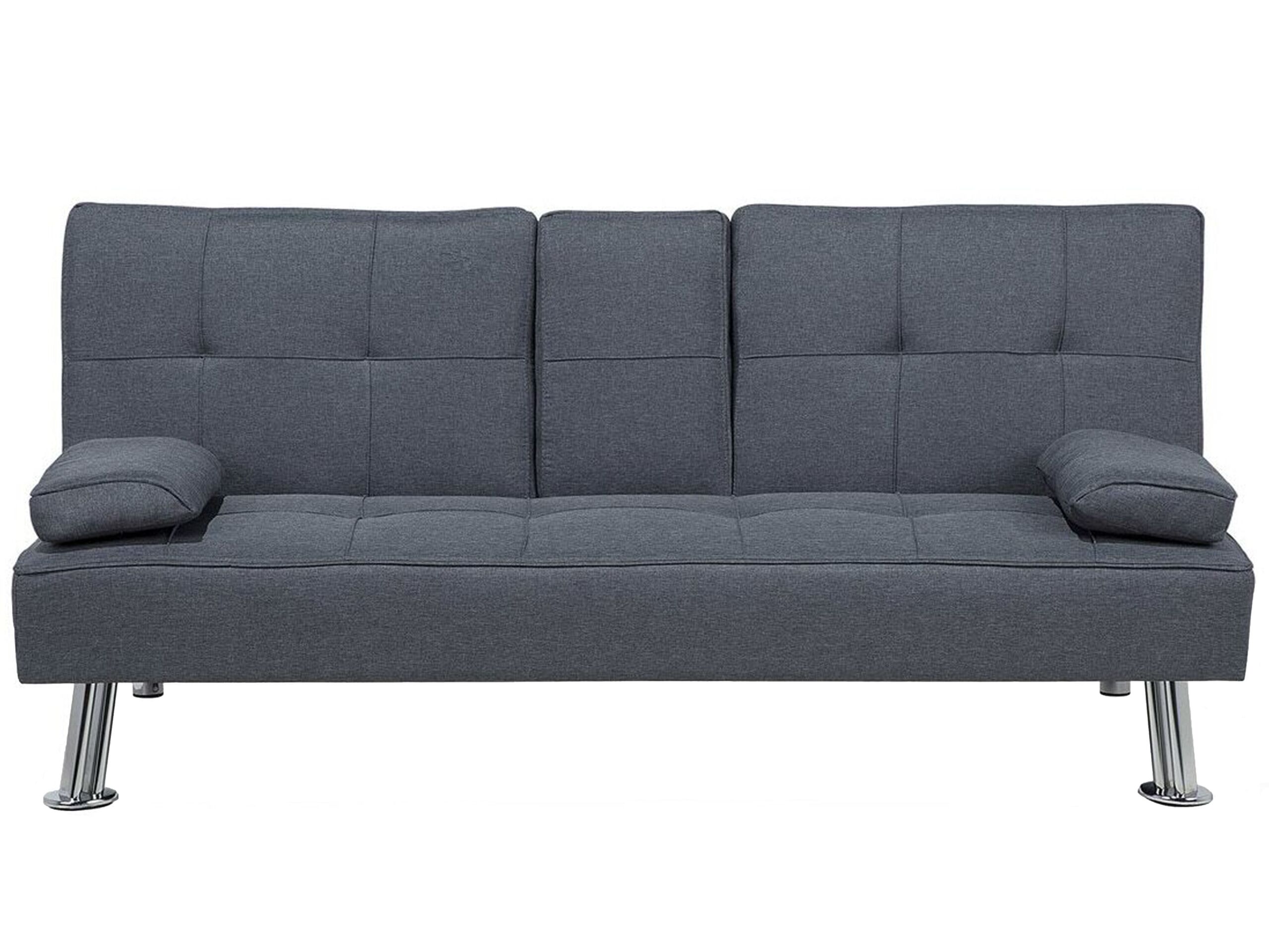 Fabric Sofa Bed Dark Grey ROXEN - Gemini Interiors