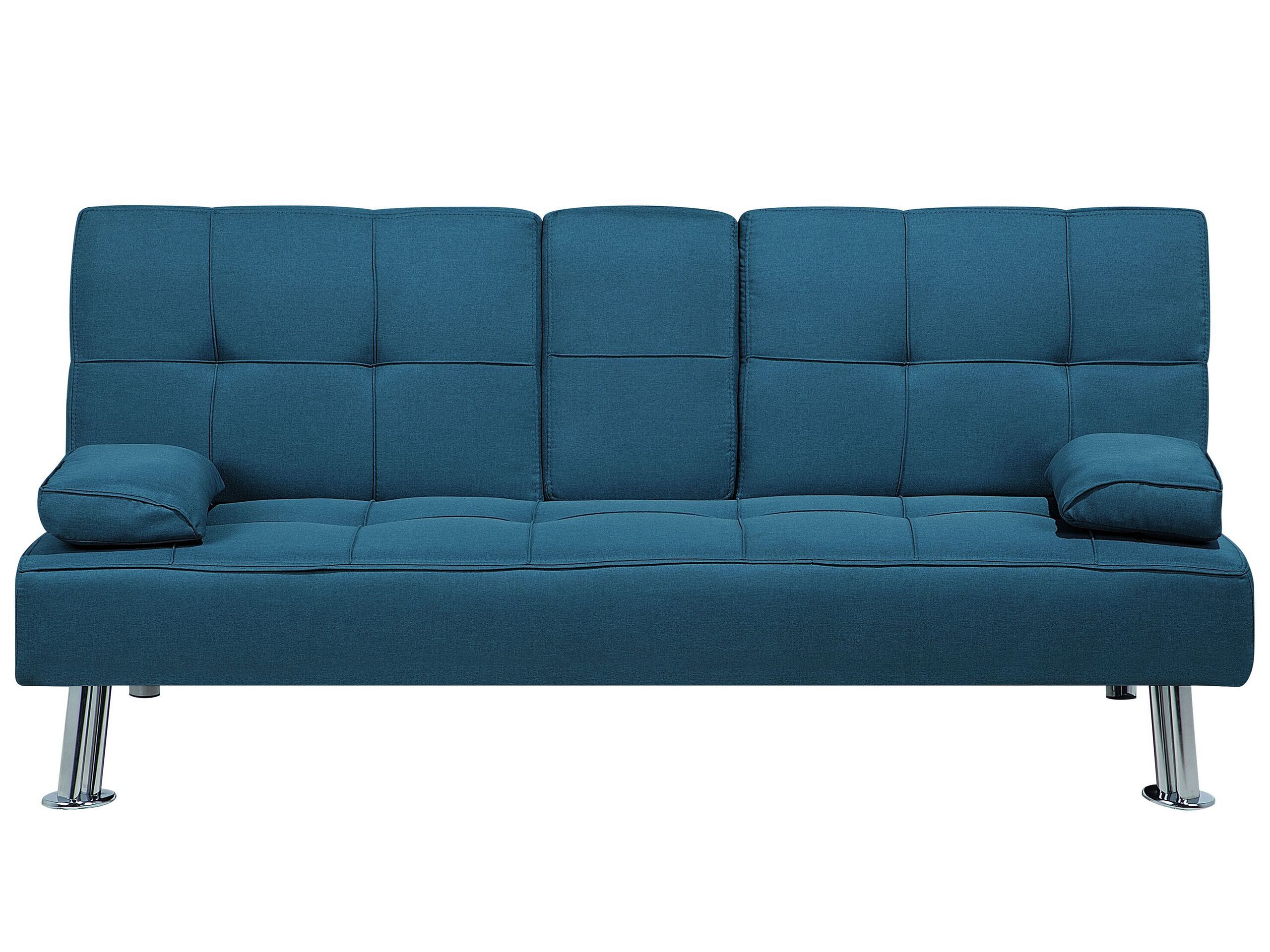 Fabric Sofa Bed Blue ROXEN - Gemini Interiors