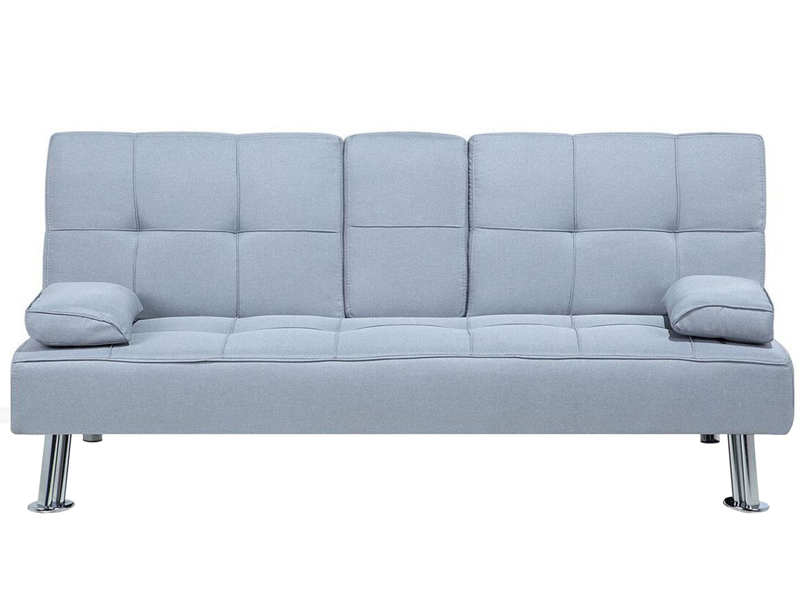 Fabric Sofa Bed Light Grey ROXEN - Gemini Interiors