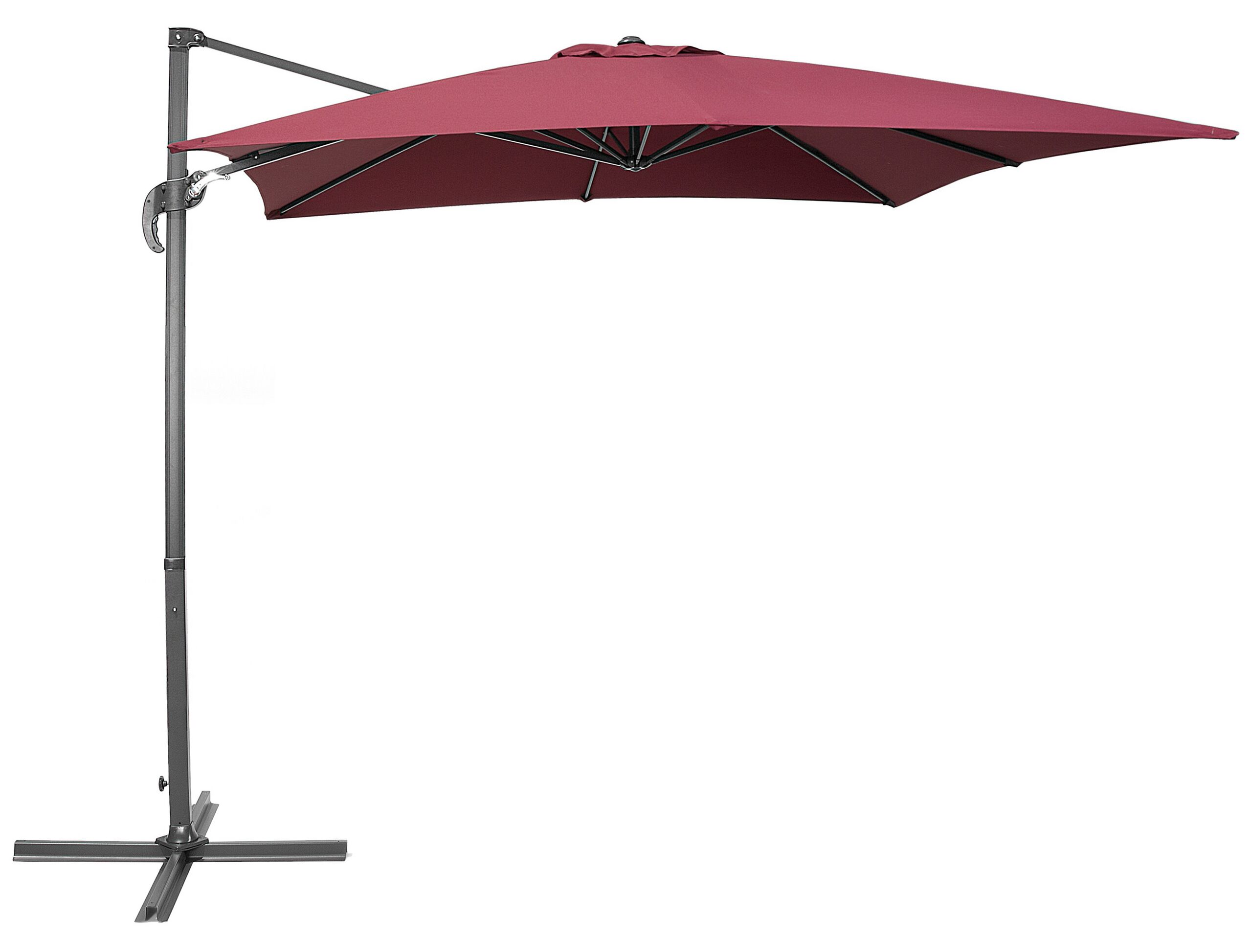 Cantilever Parasol 2.5 x 2.5 m Burgundy MONZA - Gemini Interiors