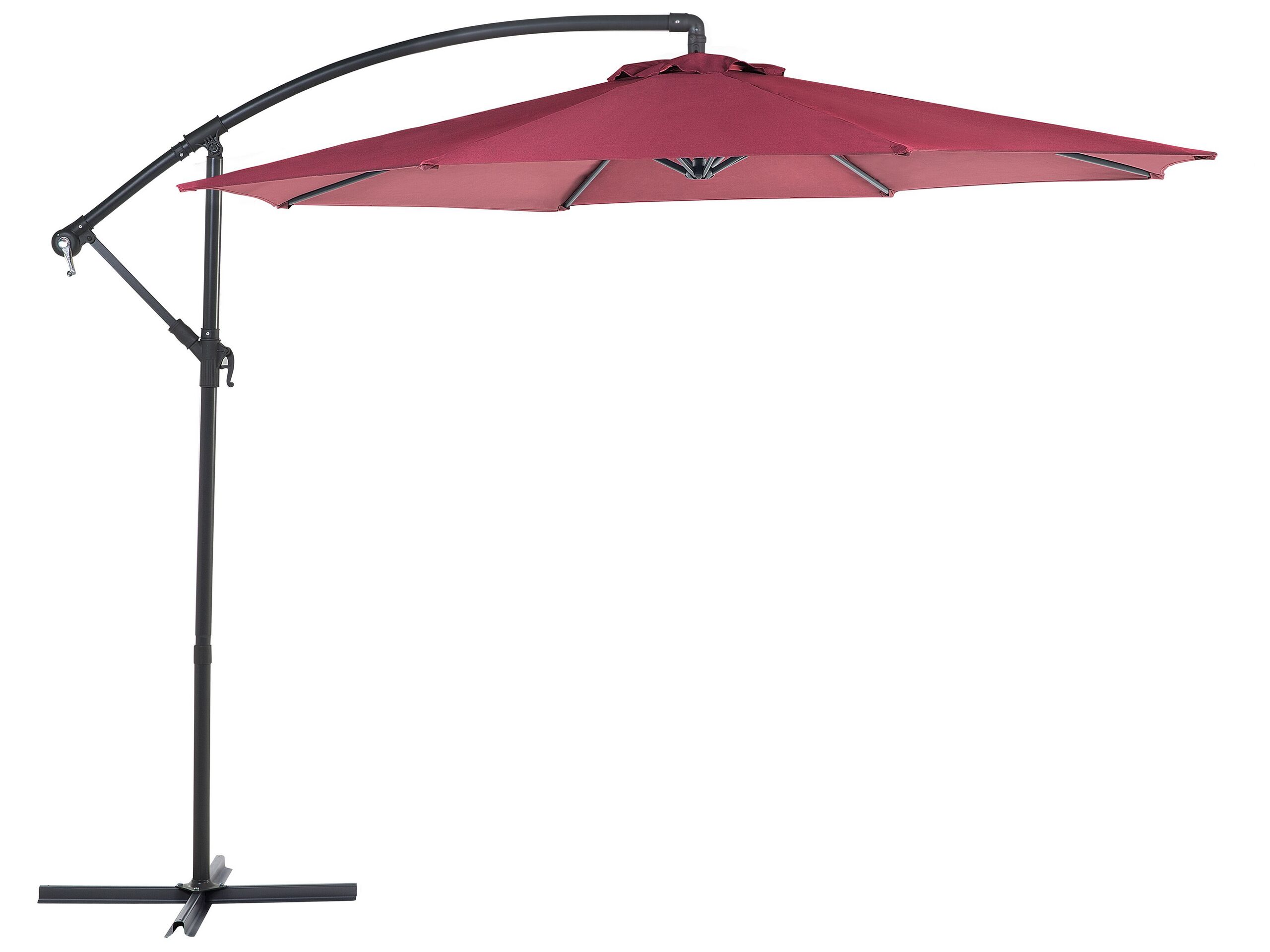 Cantilever Garden Parasol 3 m Burgundy RAVENNA - Gemini Interiors