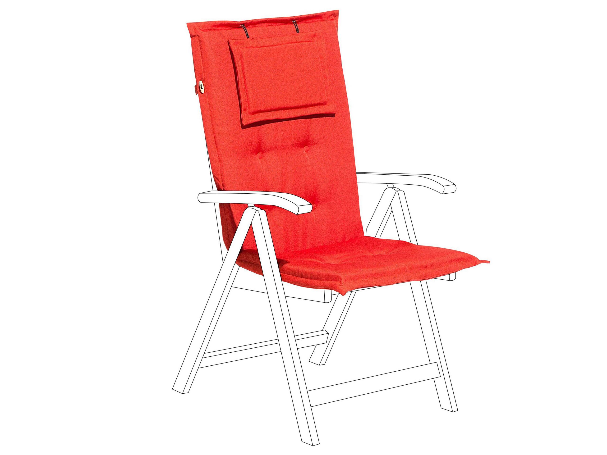 Outdoor Seat/Back Cushion Red TOSCANA/JAVA - Gemini Interiors