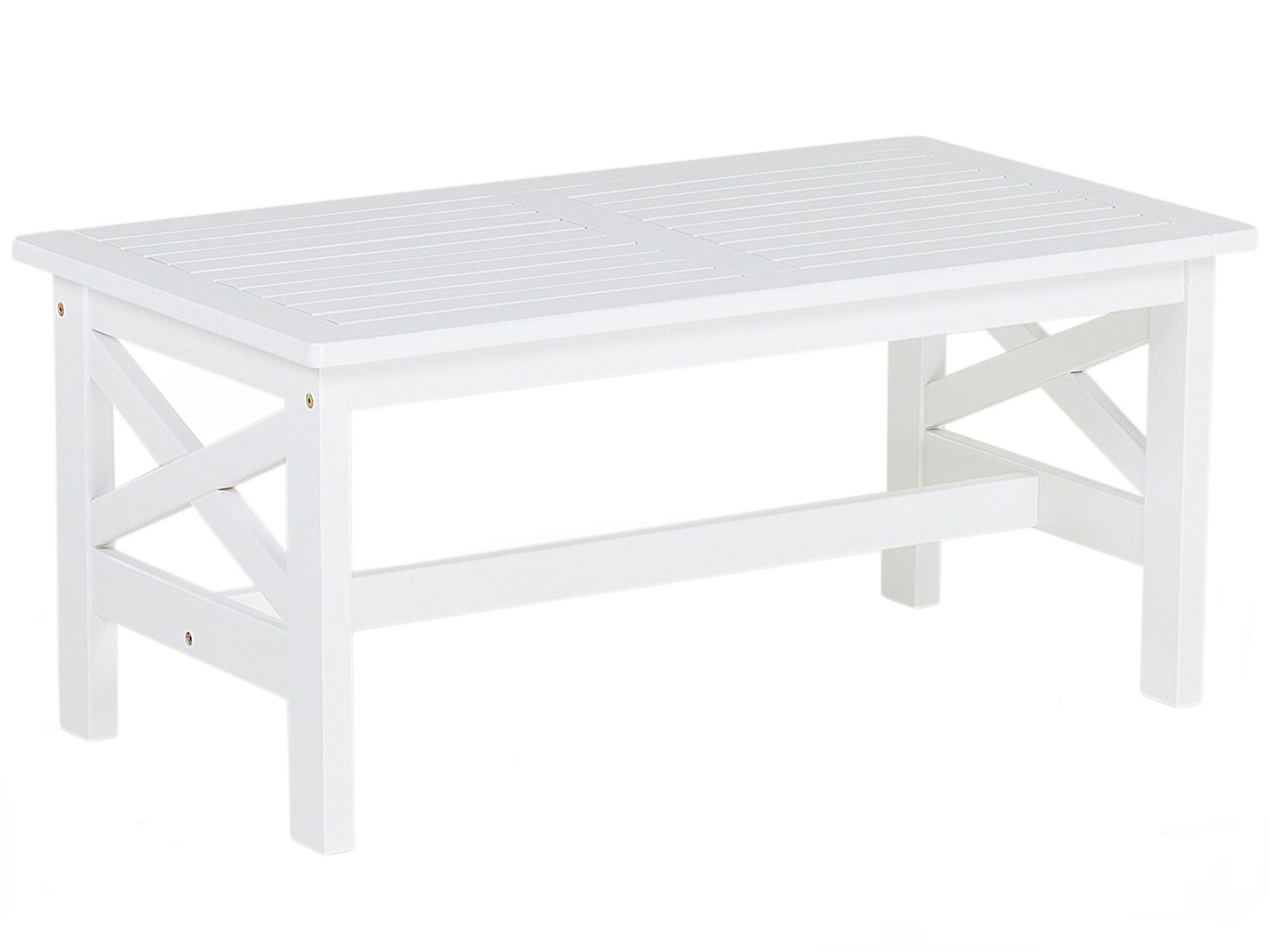 Wooden Garden Table White BALTIC - Gemini Interiors