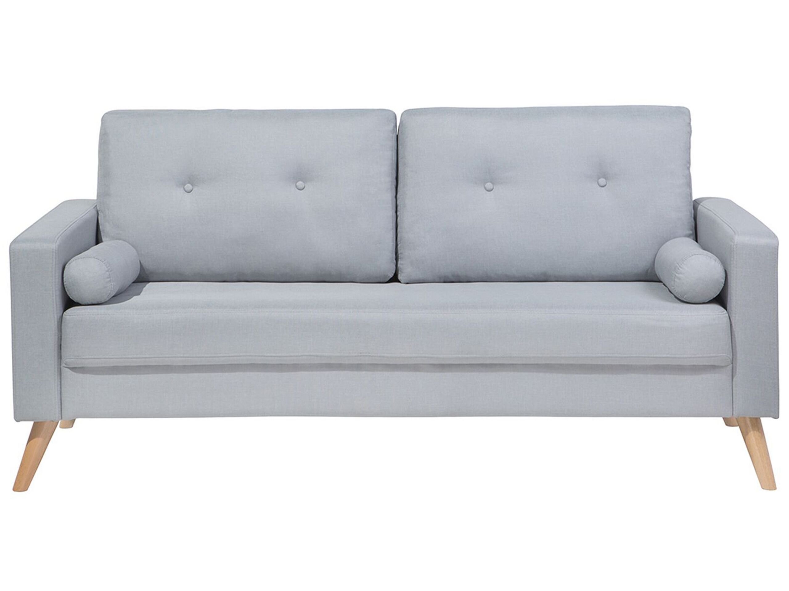 2 Seater Fabric Sofa Grey KALMAR - Gemini Interiors