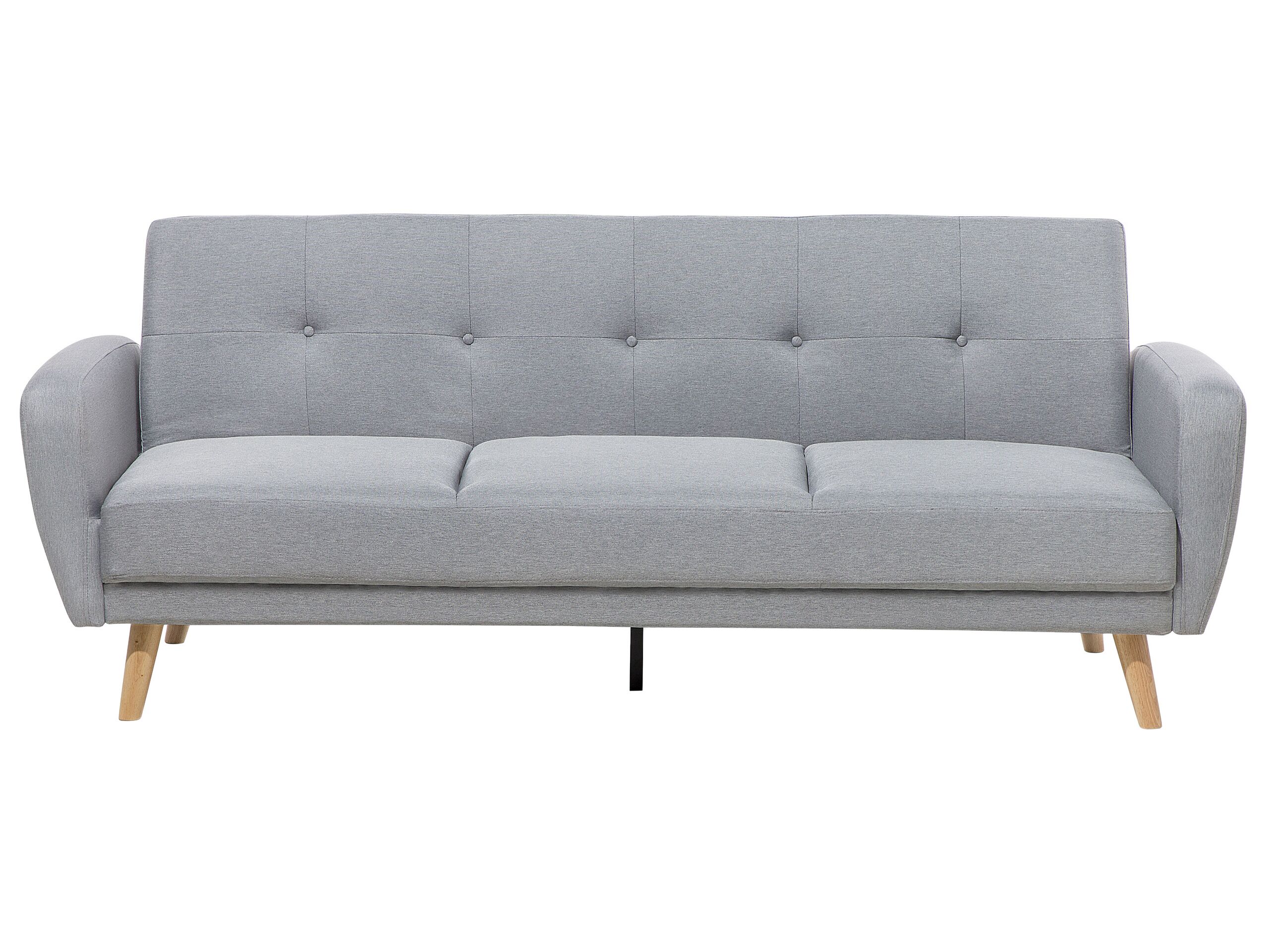 3 Seater Fabric Sofa Bed Grey FLORLI - Gemini Interiors