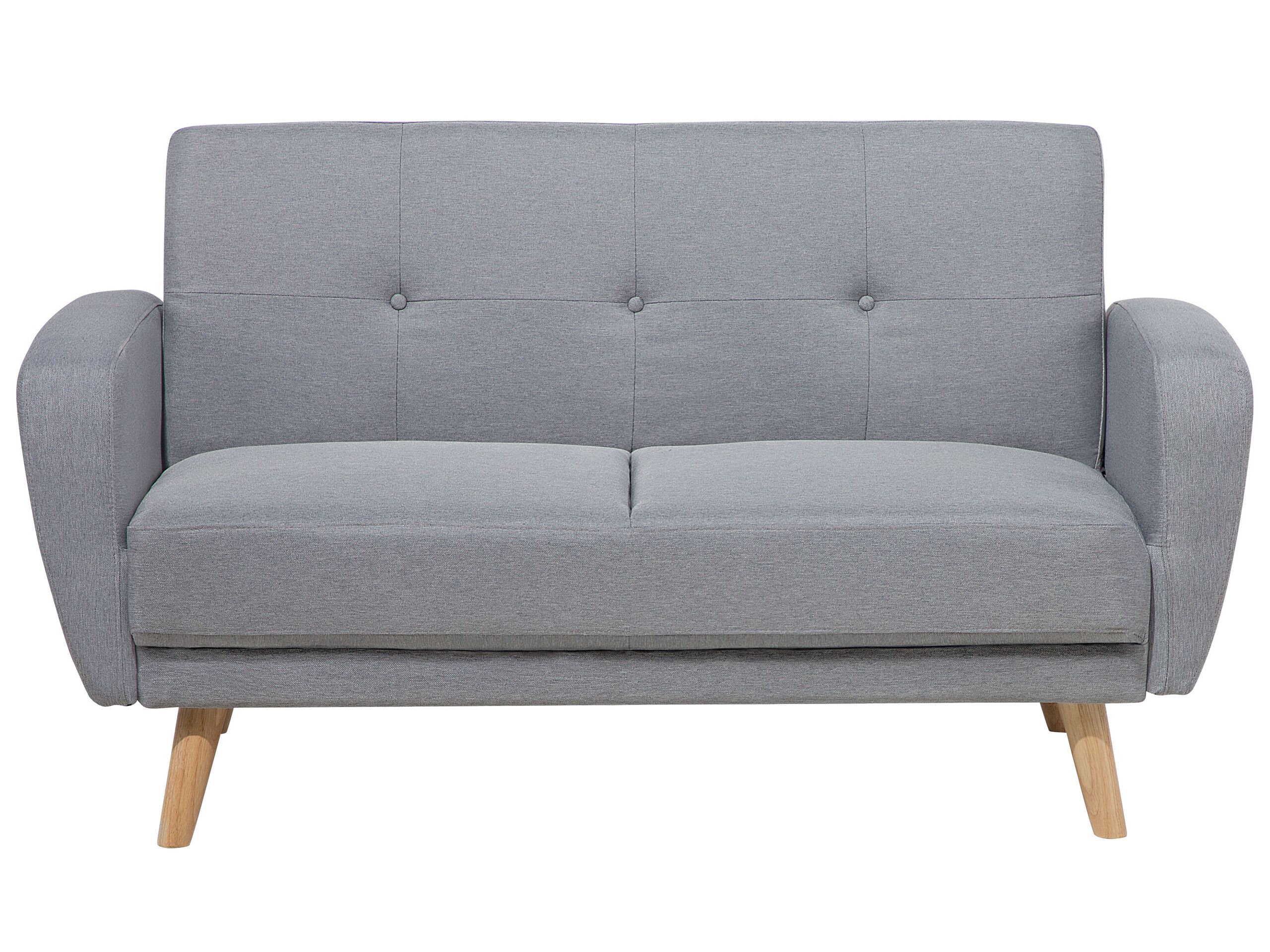 2 Seater Fabric Sofa Bed Grey FLORLI - Gemini Interiors