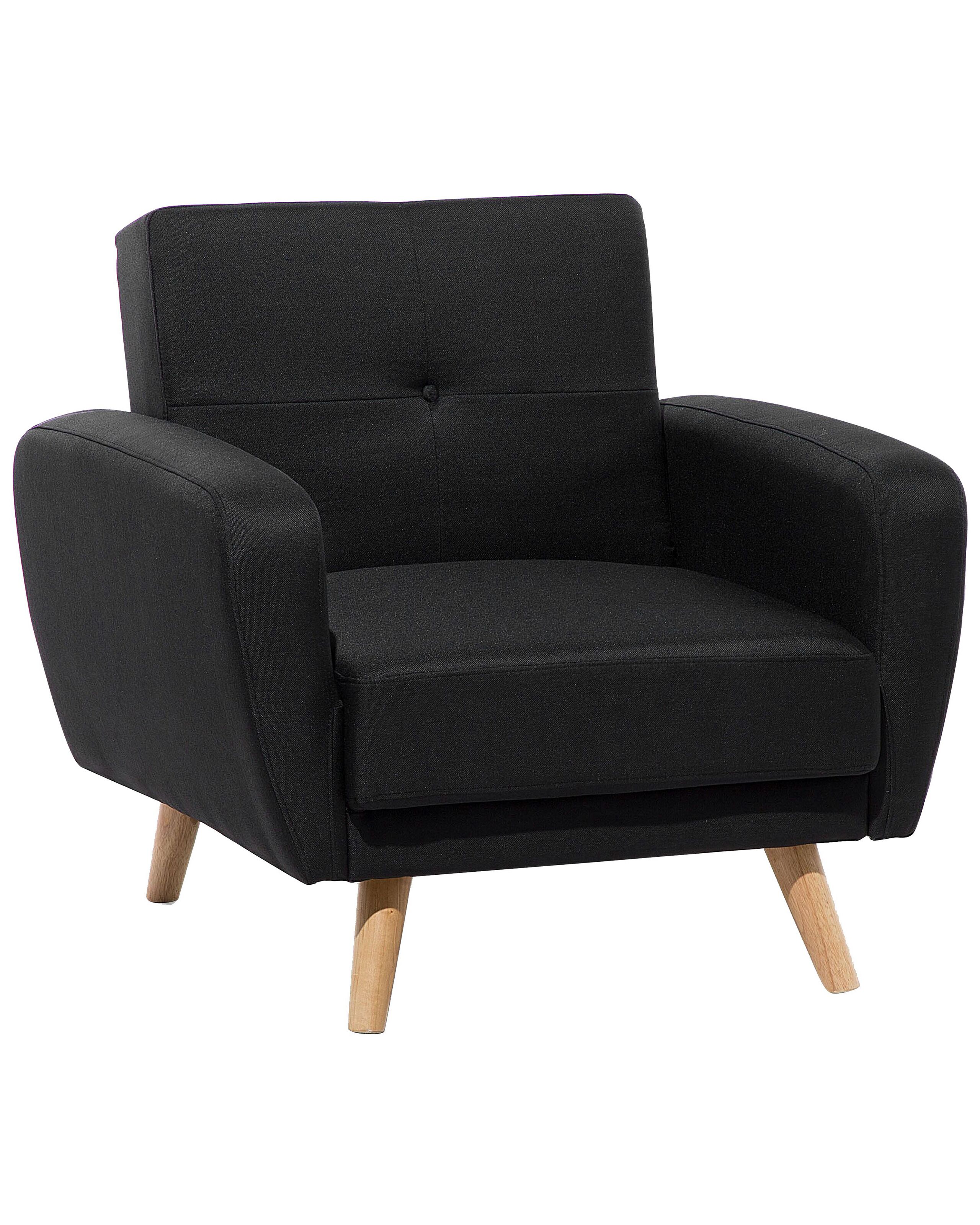 Fabric Armchair Black FLORLI - Gemini Interiors