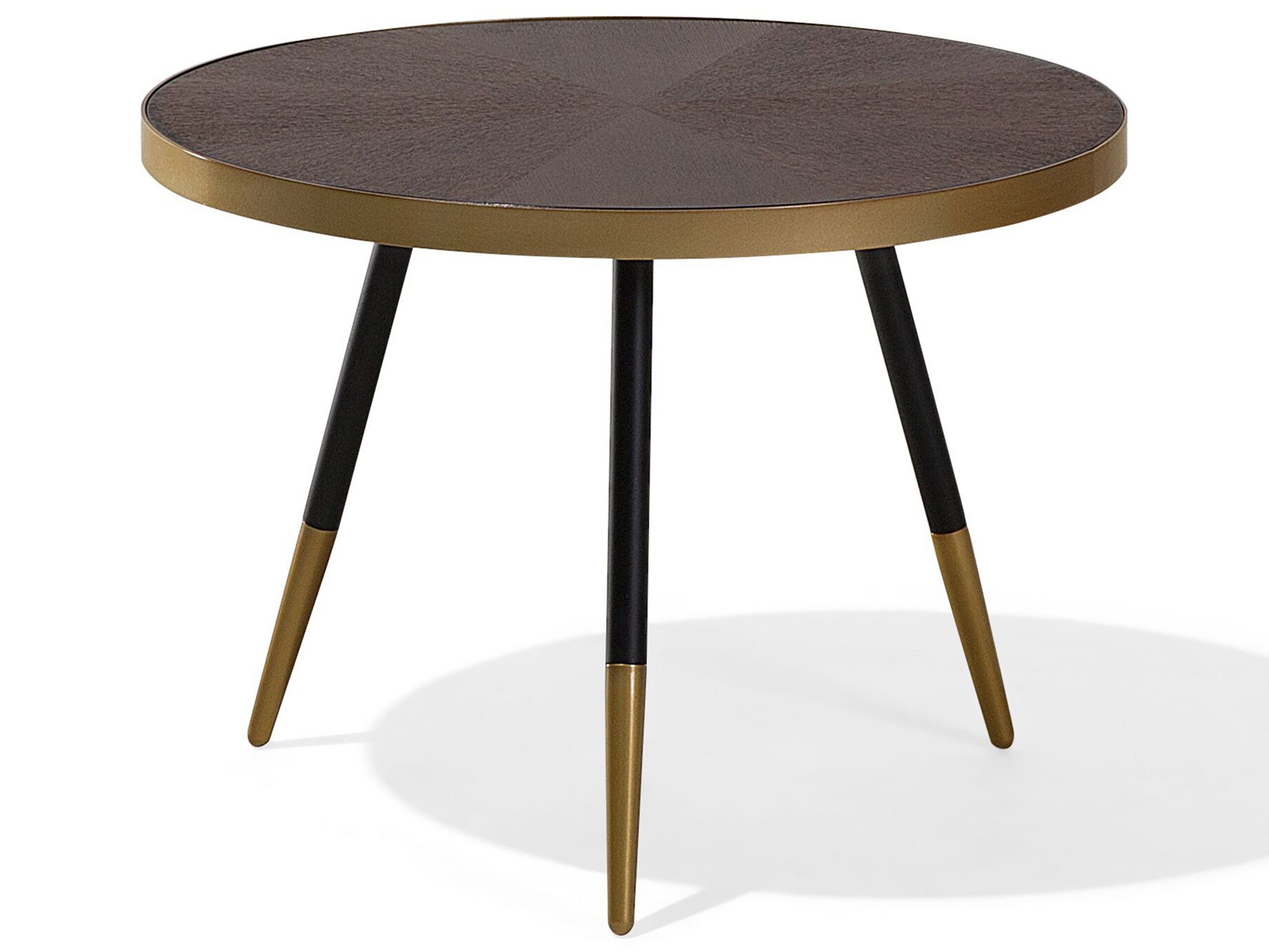Coffee Table Dark Wood with Gold RAMONA - Gemini Interiors