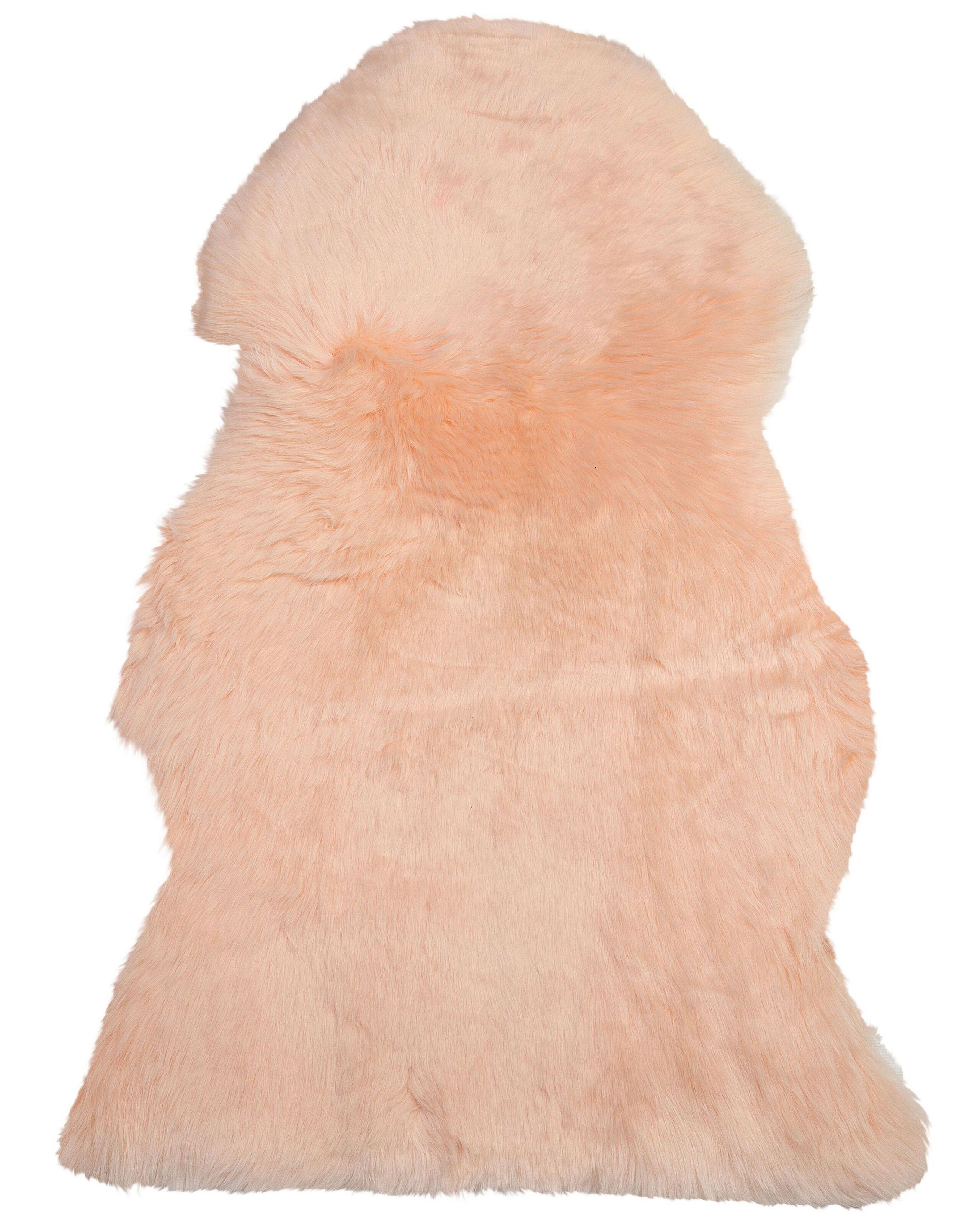 Sheepskin Rug Peach Pink - Gemini Interiors
