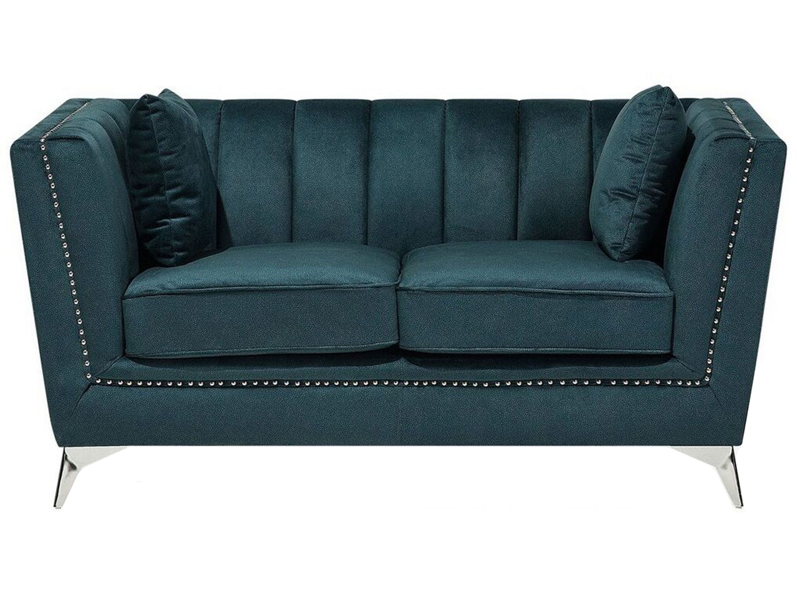 2 Seater Velvet Fabric Sofa Teal GAULA - Gemini Interiors