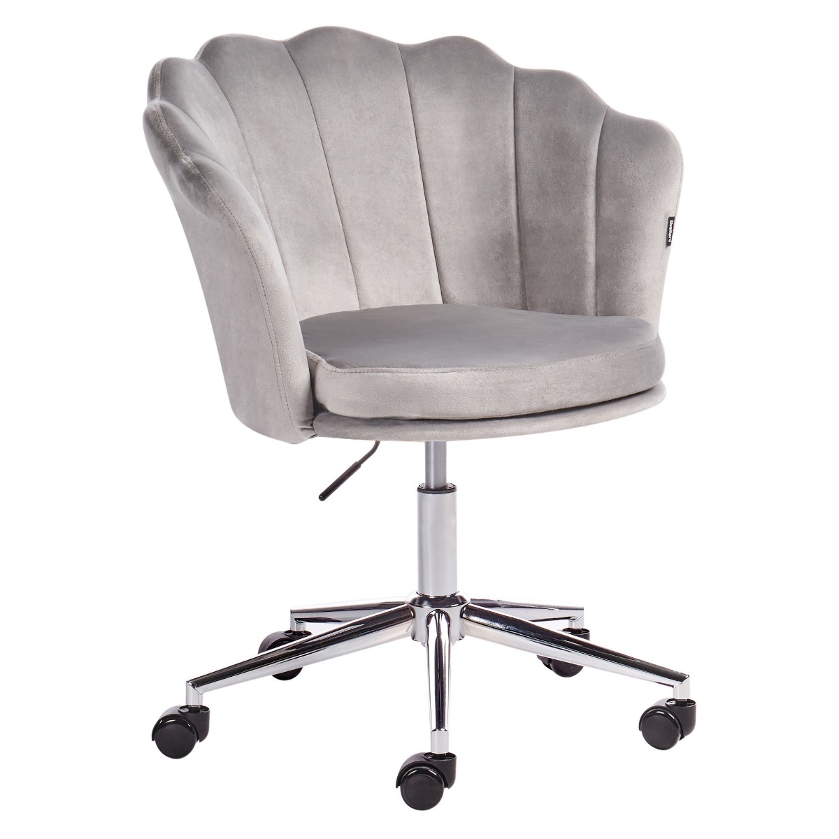 Velvet Desk Chair Grey MONTICELLO - Gemini Interiors