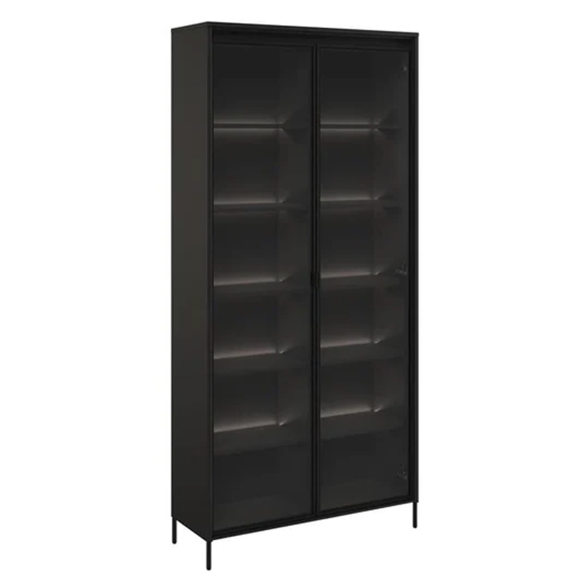 TRADESSA Tall Display Cabinet - Black Matt