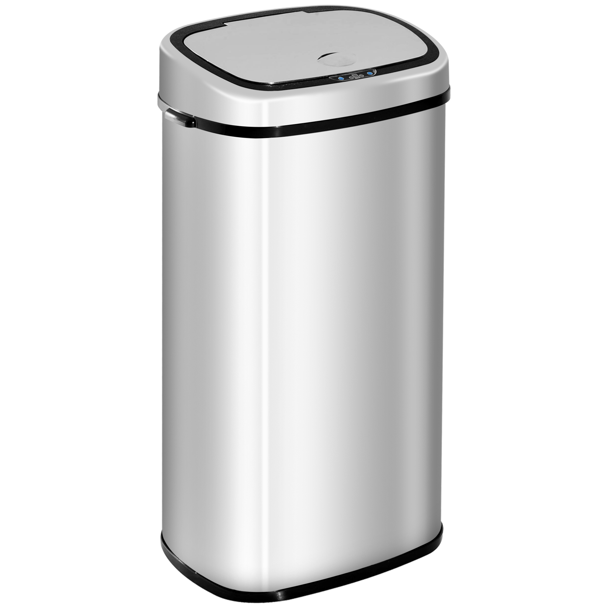 68L Automatic Sensor Lid Steel Kitchen Bin Silver - Life Essentials