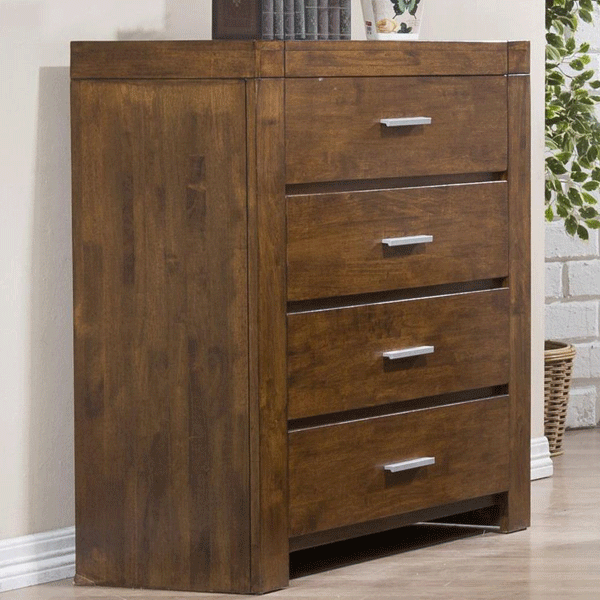 CAMBRIDGE Oak Finish Chest of Drawers - Large-sized, 4 Drawers, Ready Assembled - Sigrid Mills