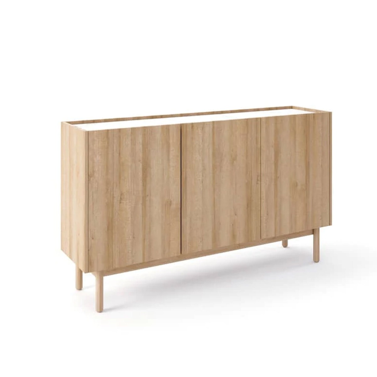 Winslow Sideboard with 3 Doors 3 Shelf - Oak Riviera - Art Nest