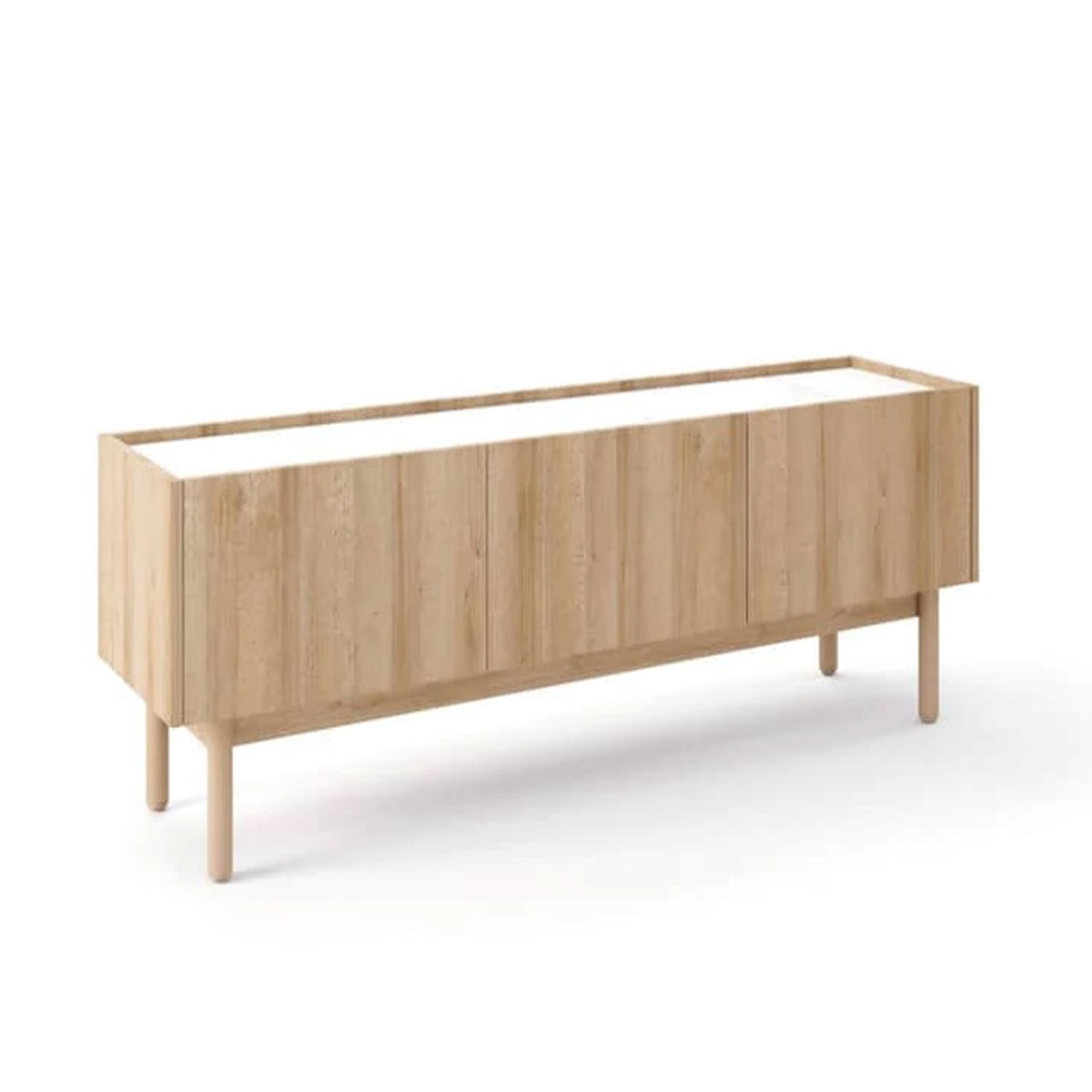Winslow TV Cabinet with 3 Pull Down Doors - Oak Riviera - Art Nest