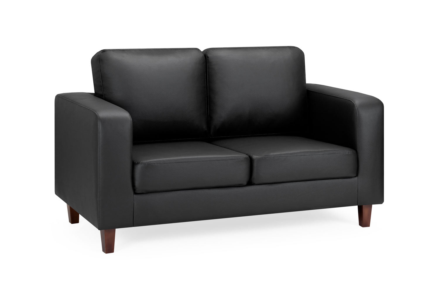 2 Seater Sofa - LISA 2 Seater Sofa Black 140cm - Sofa So Good