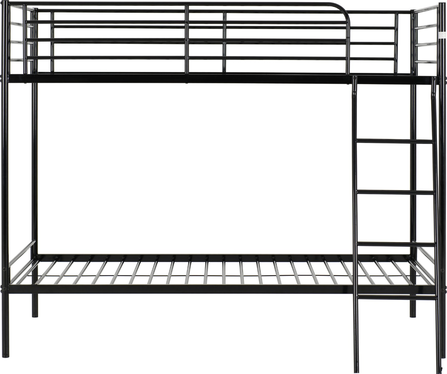 Brandon 3ft Single Bunk Bed - Black - Budget Deals