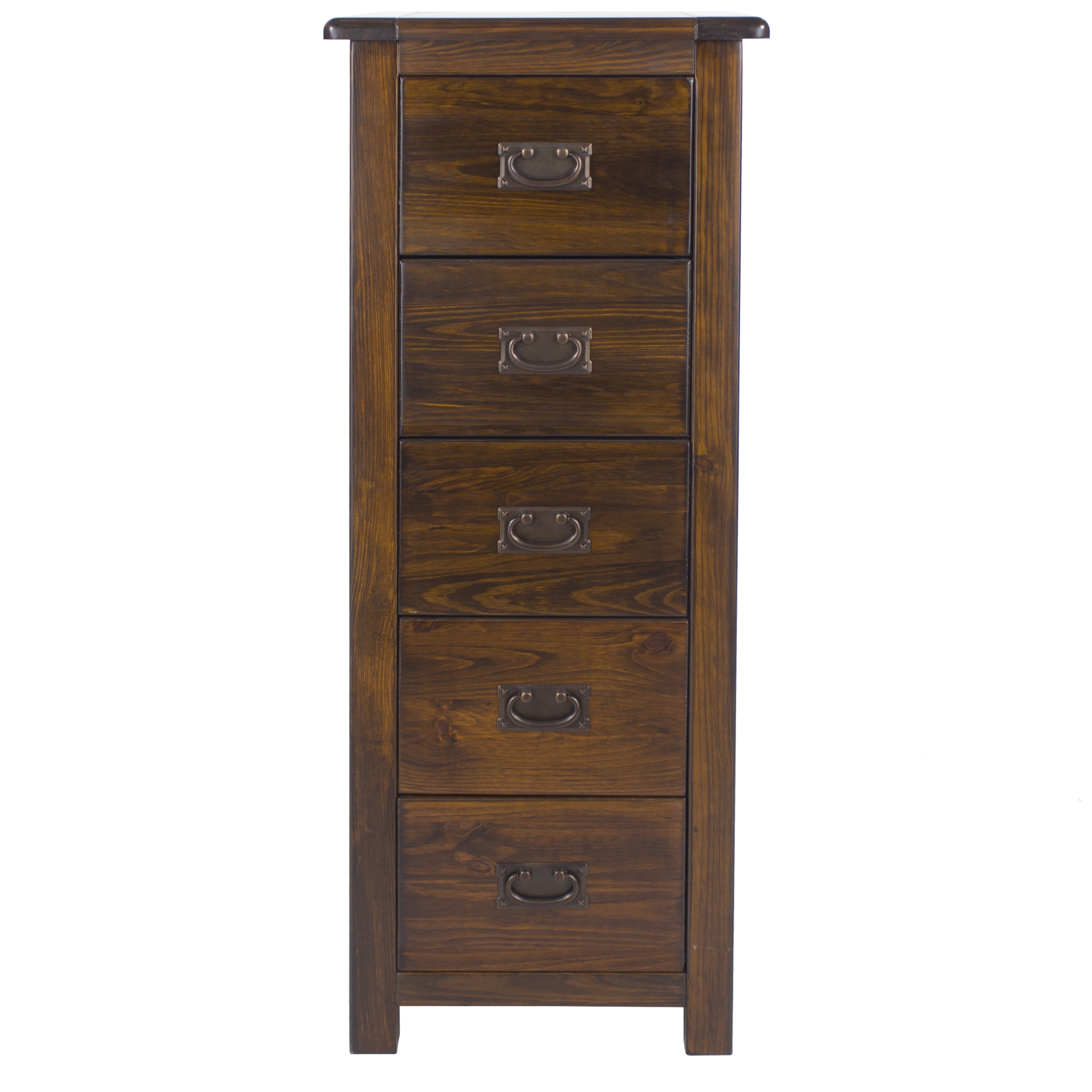 BRADFORD Pine Finish Chest of Drawers - Tallboy, Medium-sized, 5 Drawers - Colton & Sawyer