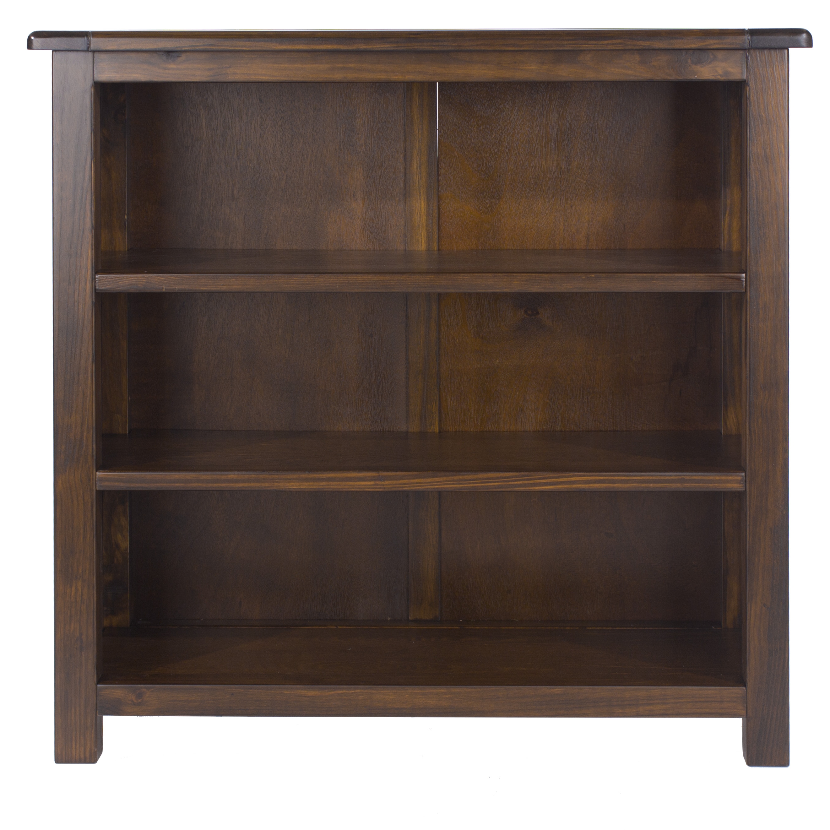 Boston Antique Pine 3-Tier Low Bookshelf - Colton & Sawyer