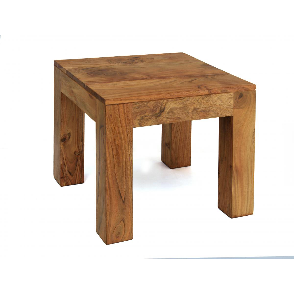 Kettering Light Acacia Wooden Square Lamp Stand - Sigrid Mills