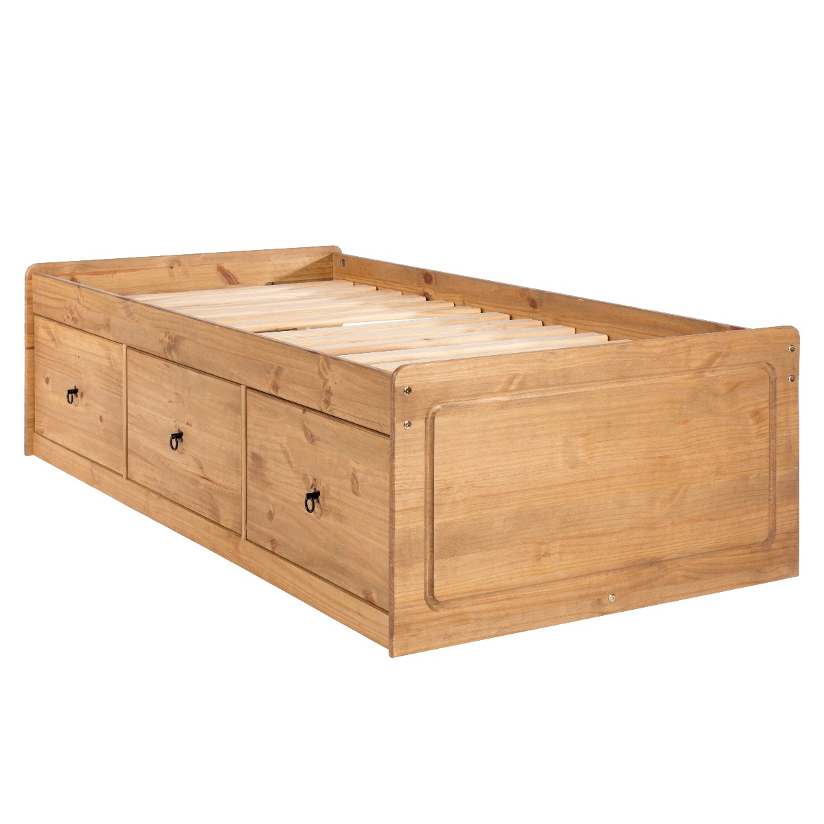Corona Rustic Pine 3-Drawer Cabin Bed - Pine - Colton & Sawyer