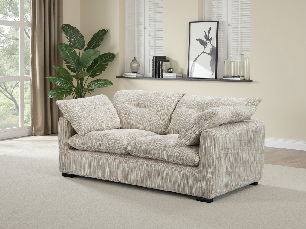 HAWKSTONE Fabric 2 Seater Sofa - Grey - Sofa So Good