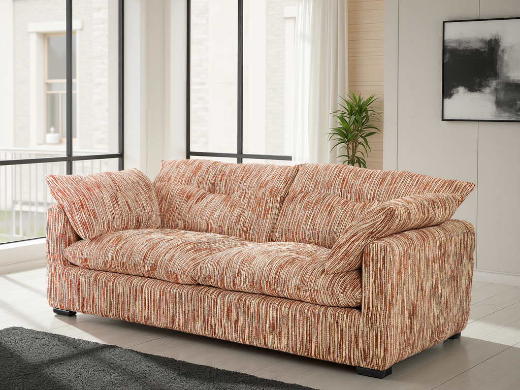 HAWKSTONE Fabric 3 Seater Sofa - Beige - Sofa So Good