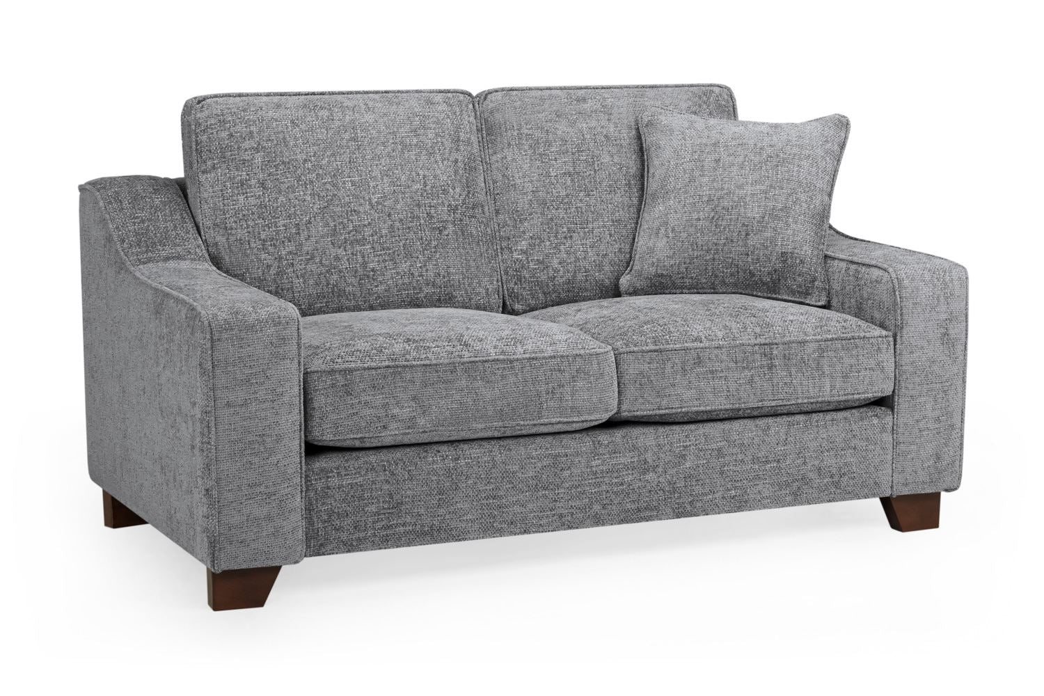 2 Seater Sofa - KAMILA Plush Fabric 2 Seater Sofa Slate 173cm - Sofa So Good