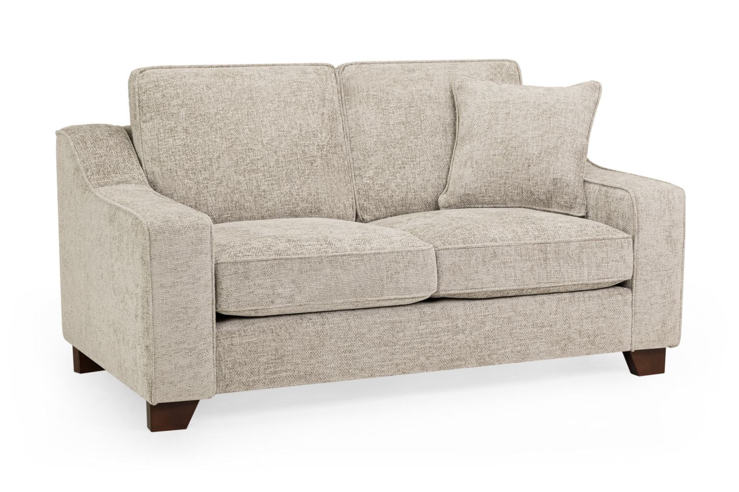 2 Seater Sofa - KAMILA Plush Fabric 2 Seater Sofa Stone 173cm - Sofa So Good