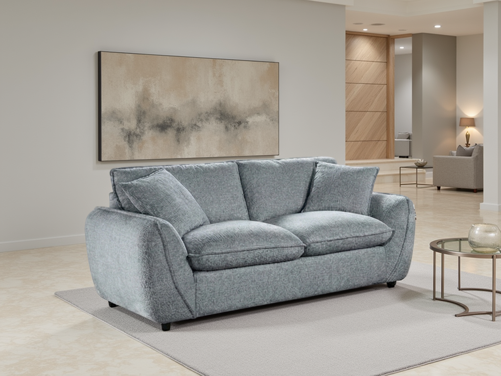 CARVELLO Fabric 2 Seater Sofa - Grey - Sofa So Good