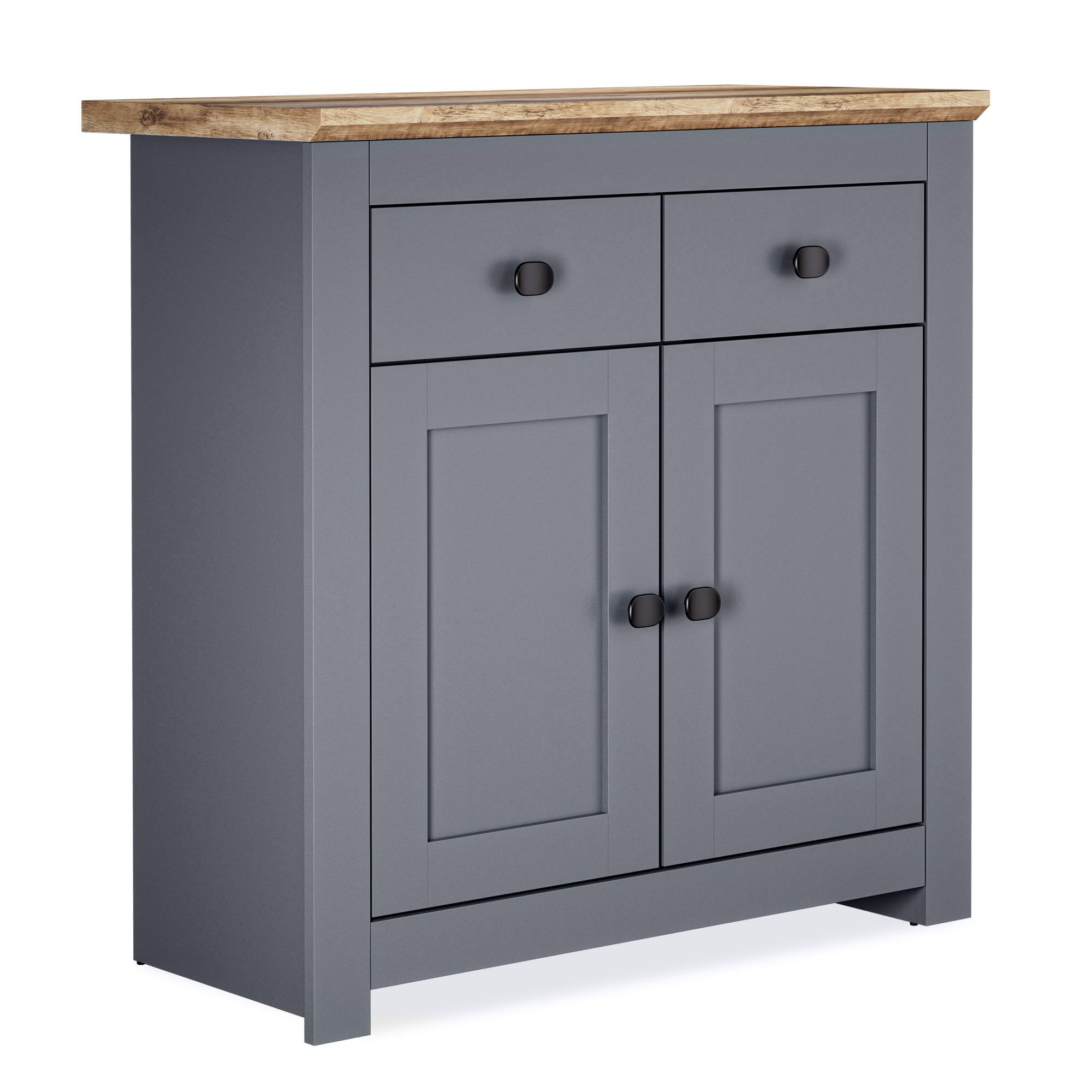 MILANA 2 Door Sideboard with 2 Drawers - Grey - Avellino & Wells