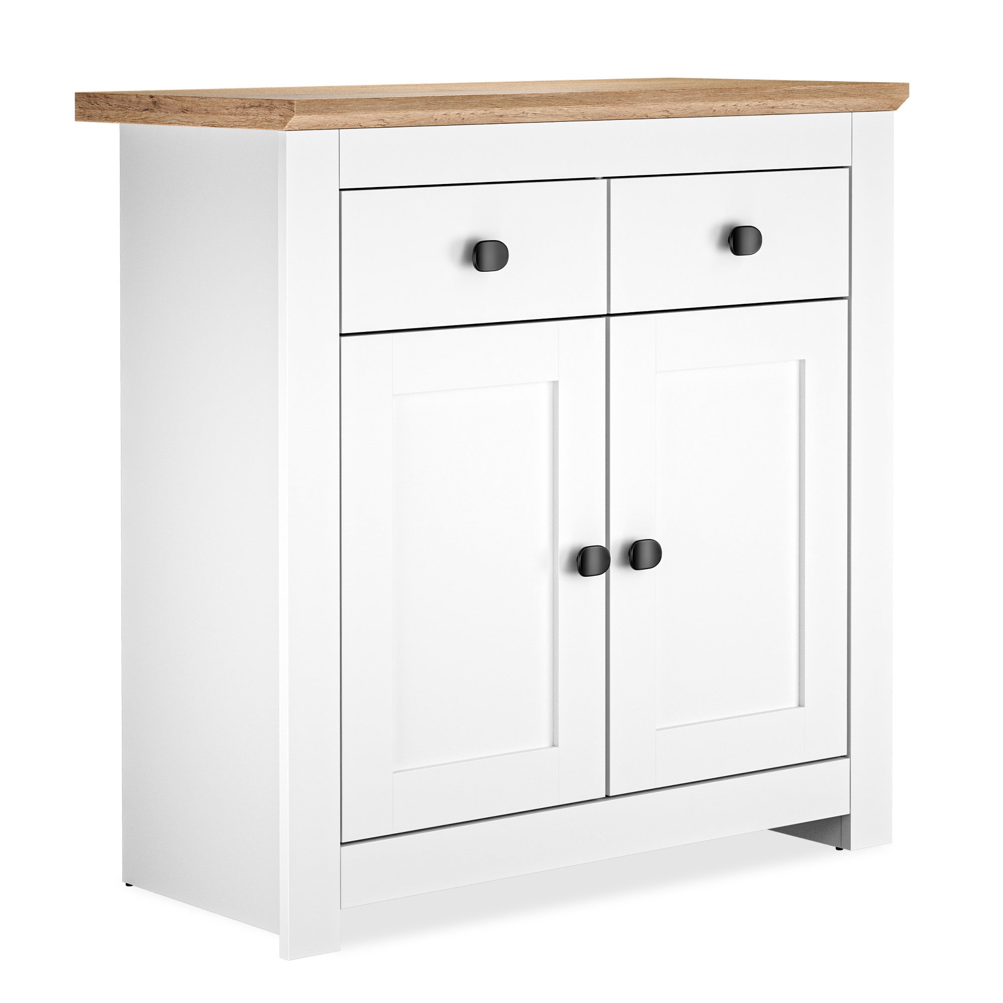 MILANA 2 Door Sideboard with 2 Drawers - White - Avellino & Wells