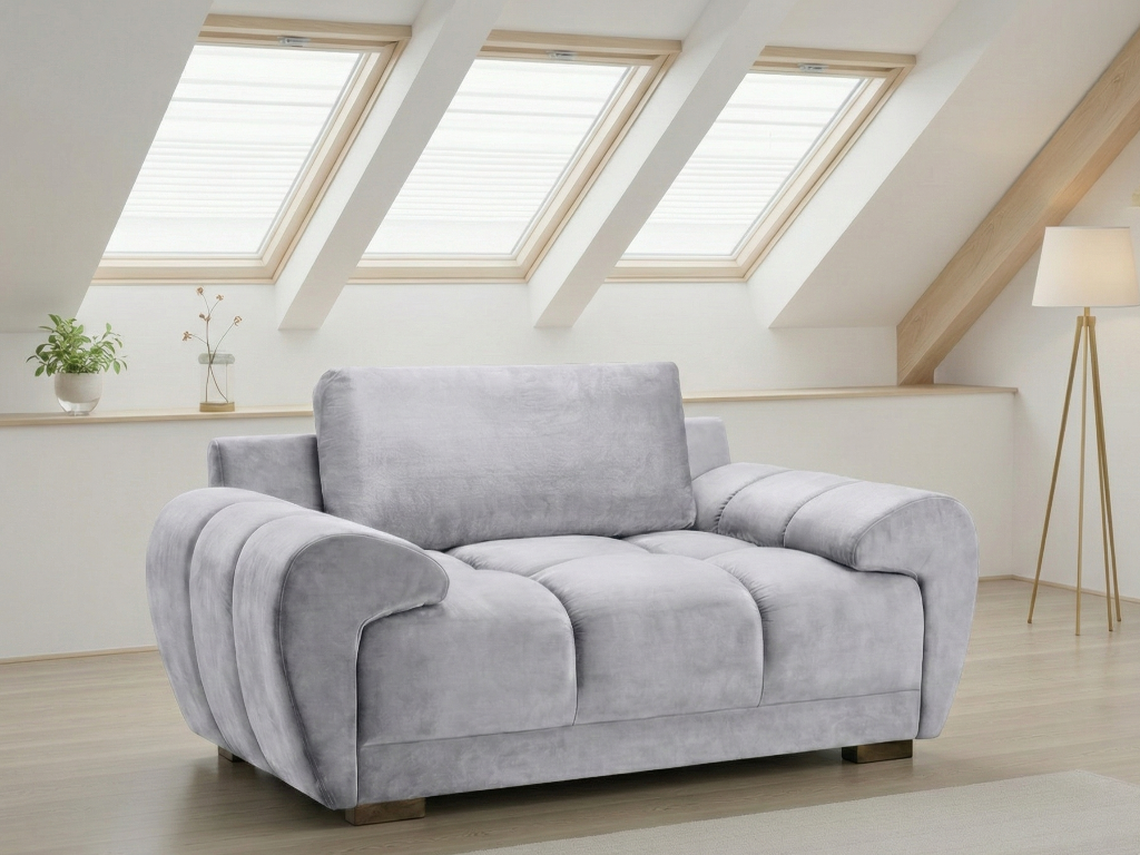SUSAN Fabric Armchair - Grey - Sofa So Good