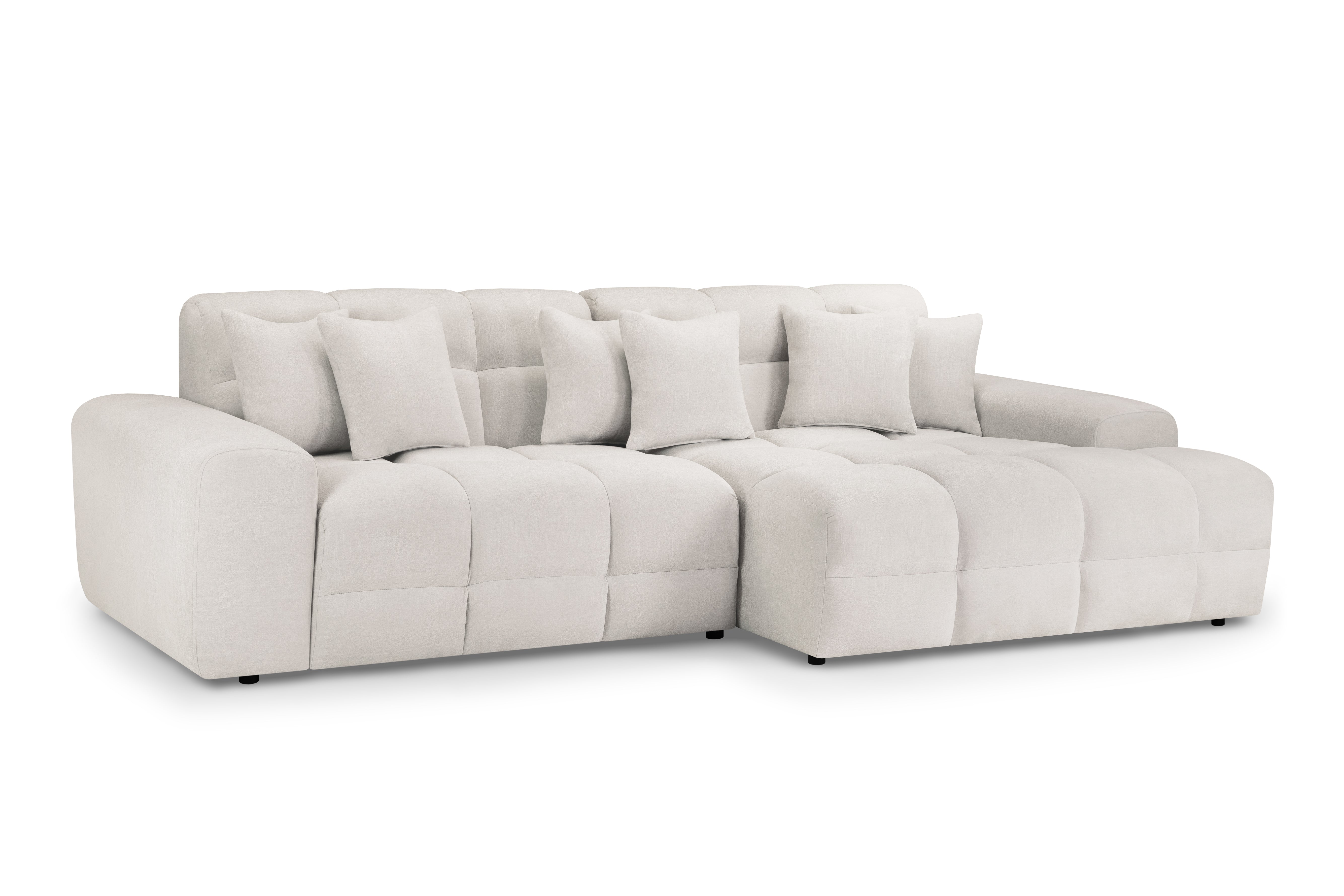 Corner Sofa - STACIE Corner Sofa Right Hand Beige 298cm - Sofa So Good