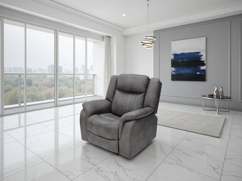LAVENTO Fabric Electric Recliner Armchair - Grey - Sofa So Good