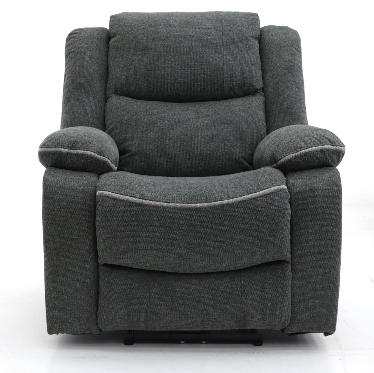 Recliner Sofa - MART Fabric Electric Recliner Armchair Sofa Grey 92cm - Sofa So Good