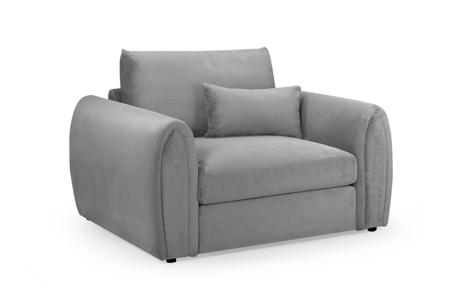 Armchair - ANDREW Velvet Armchair Sofa Grey 138cm - Sofa So Good
