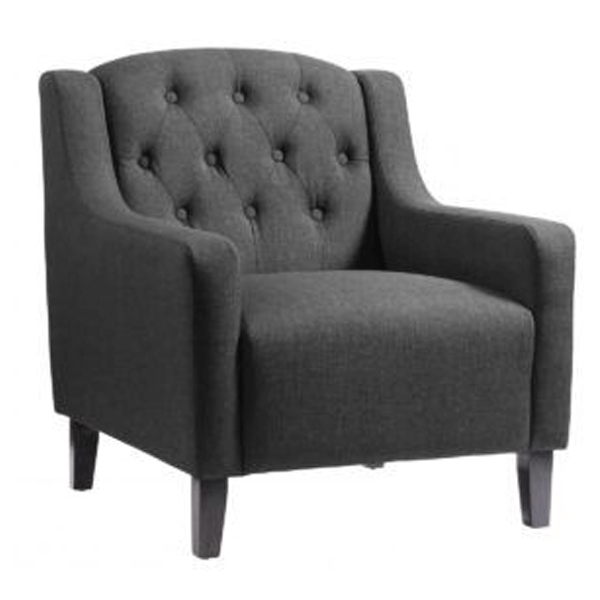 Luxury Redefined Escondido Stylish Decor Fabric Armchair Classic Comfortable in Grey - Sigrid Mills