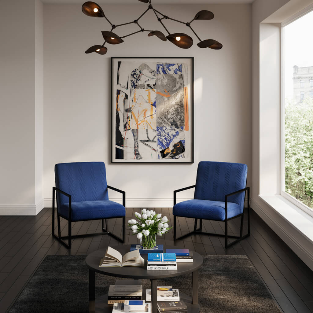 Armchair - CHANG Chair Oxford Blue - Leeds Plywood