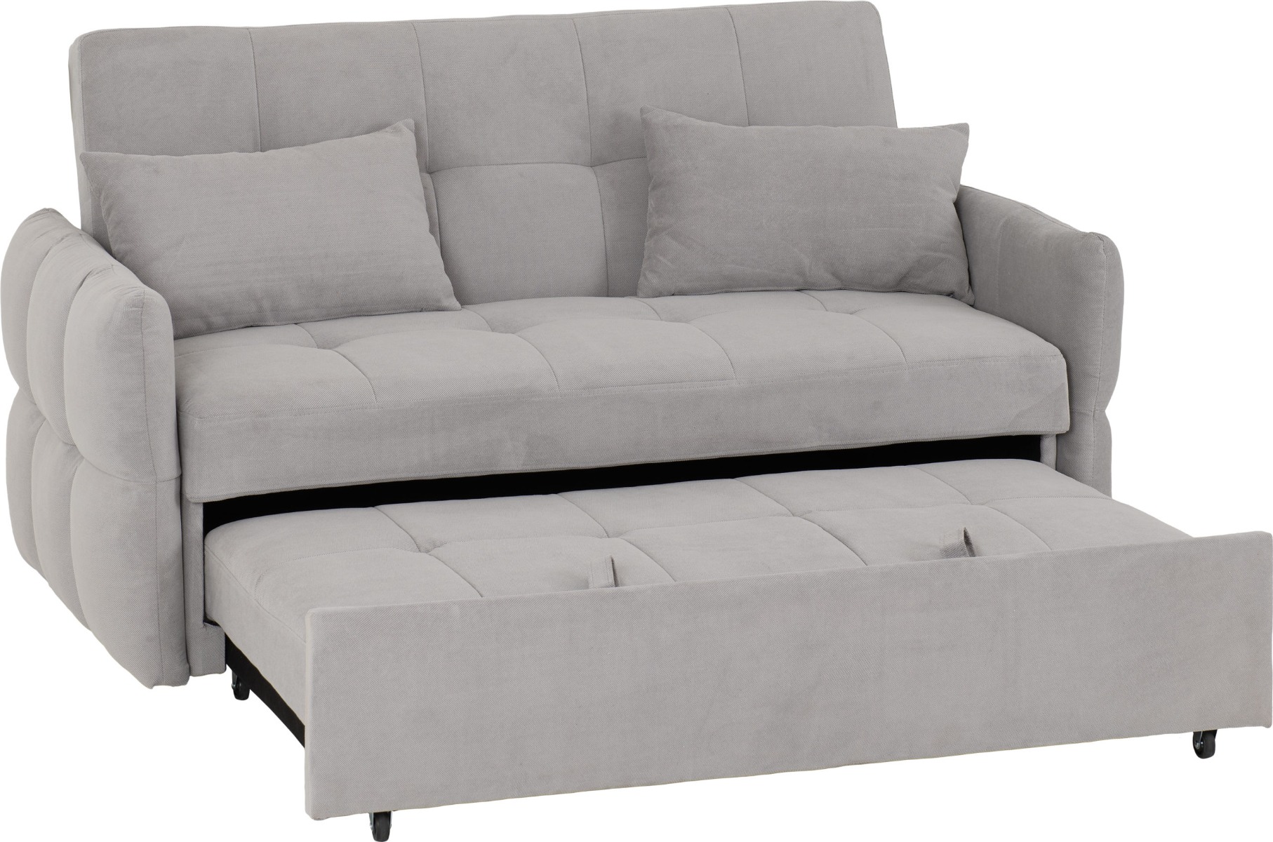 Chelsea Sofa Bed - Silver Grey Fabric - Budget Deals
