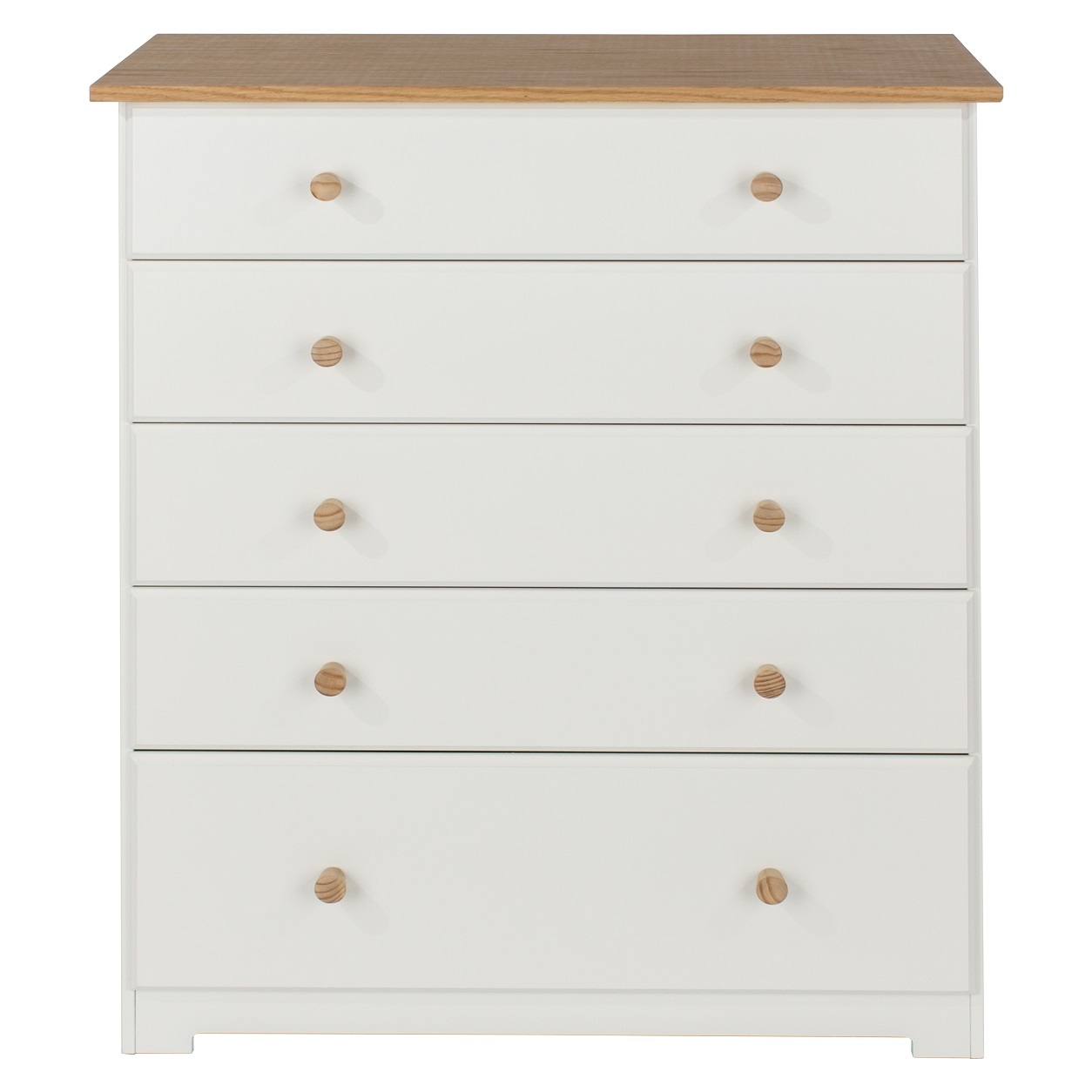 BLUSH White Chest of Drawers - Medium-sized, 5 Drawers - Colton & Sawyer