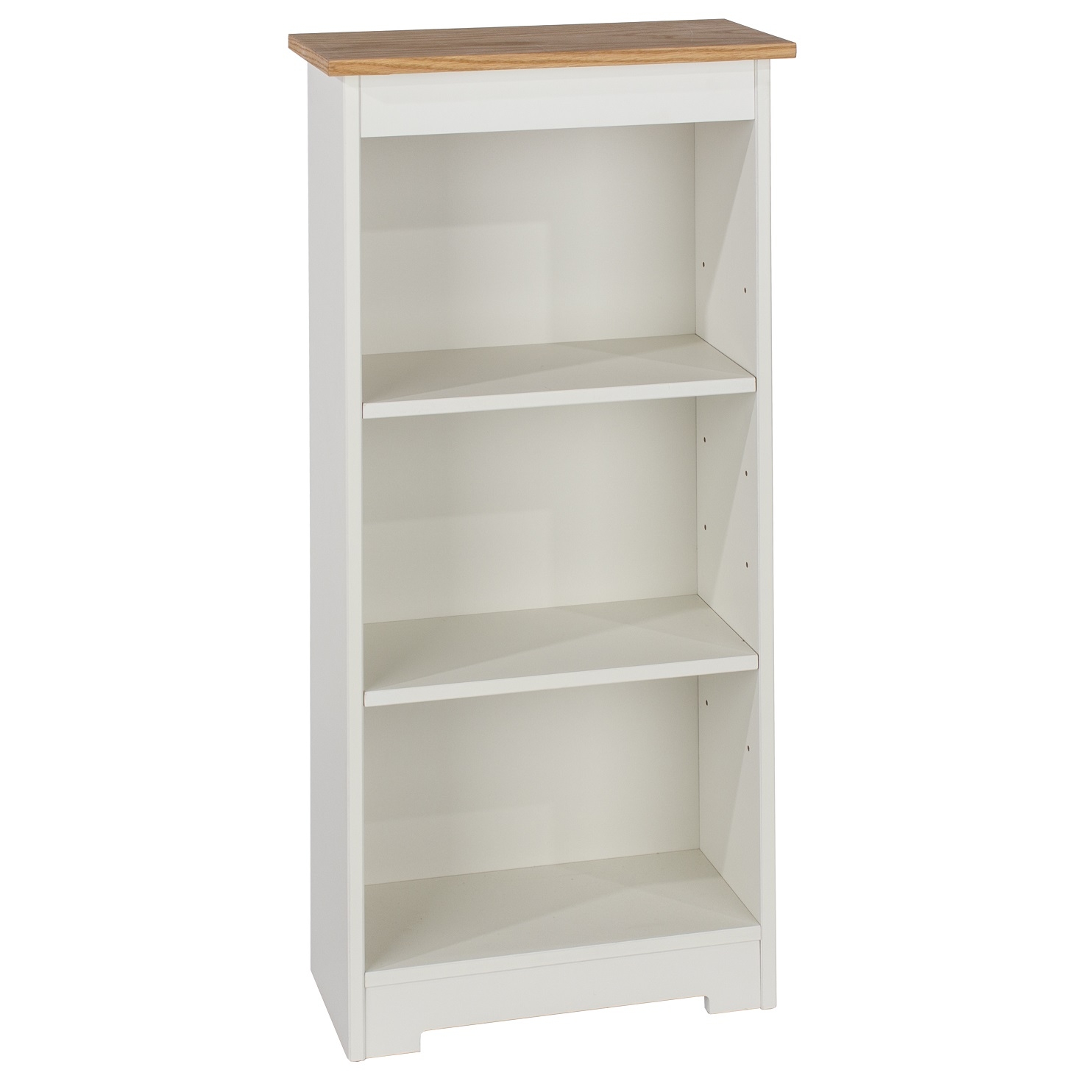 Colorado White Oak 3-Tier Low Narrow Bookshelf - Colton & Sawyer