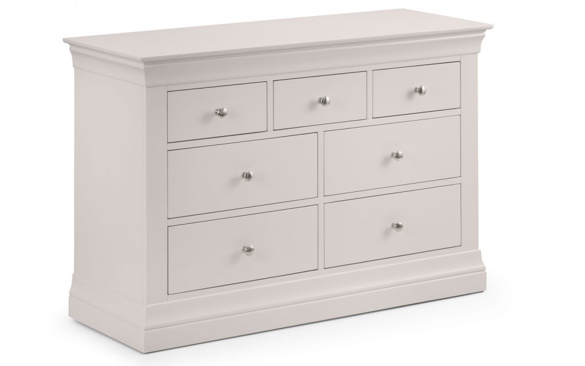 CASSIAN Grey Chest of Drawers - Large-sized, 7 Drawers - JB Collections
