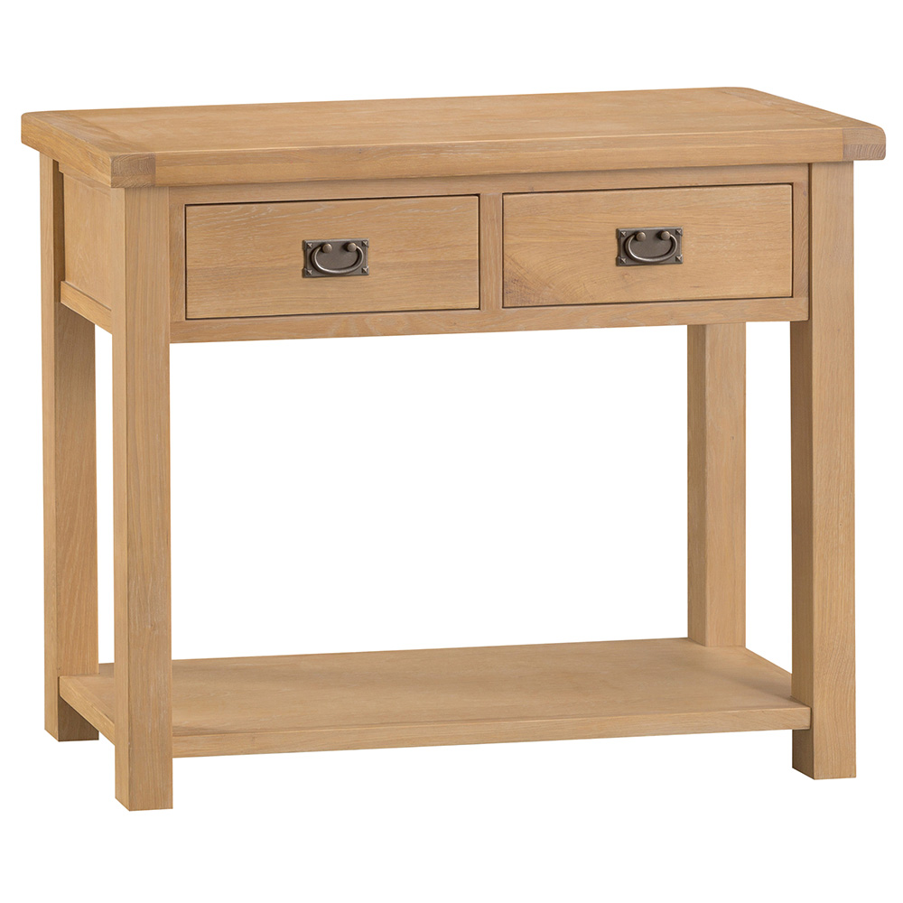 Classic Medium Console Table - Medium Oak Finish - Kettle Homes