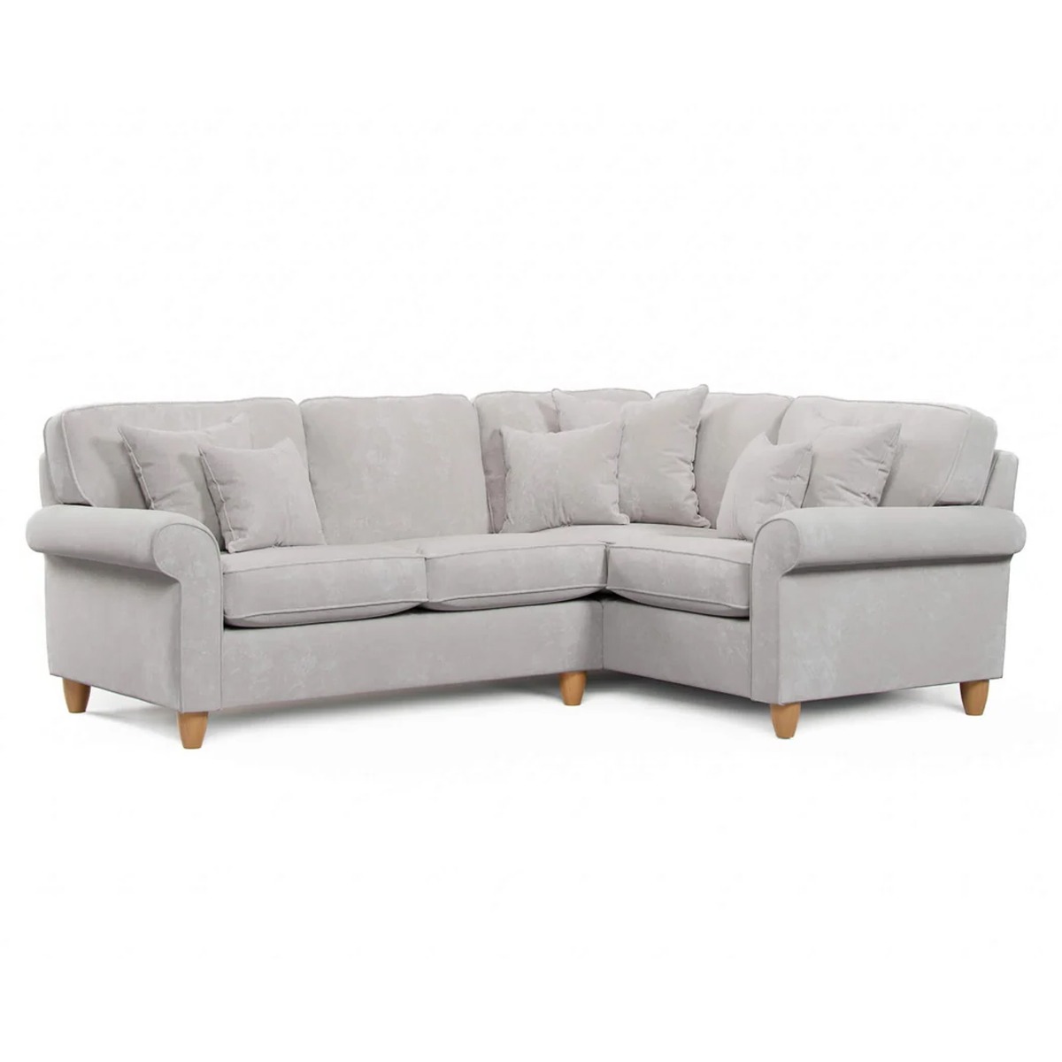 COASTAL Fabric 3 Seater Corner Sofa - Left Hand Facing - Pearl