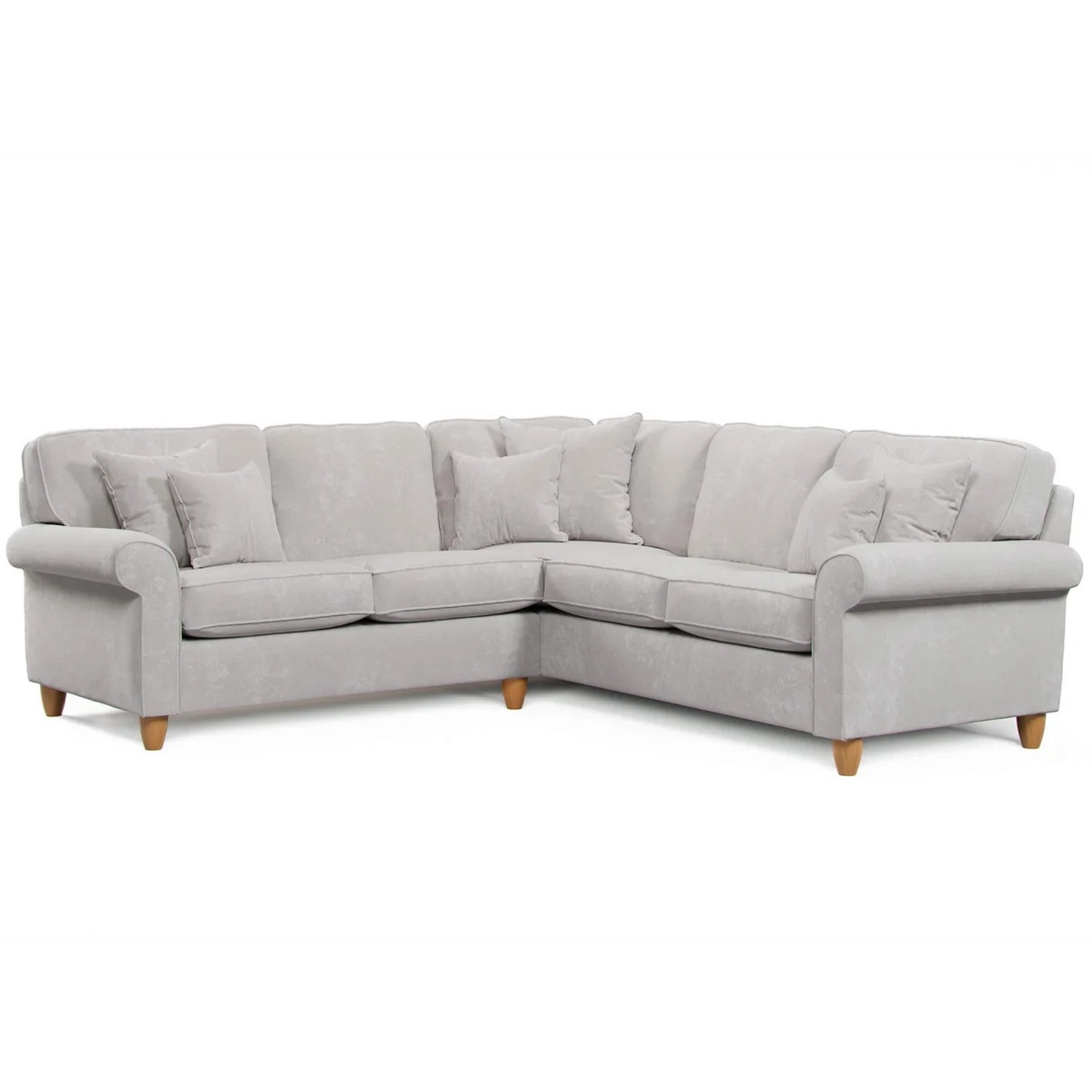 COASTAL Fabric 4 Seater Corner Sofa - Right Hand Facing - Pearl